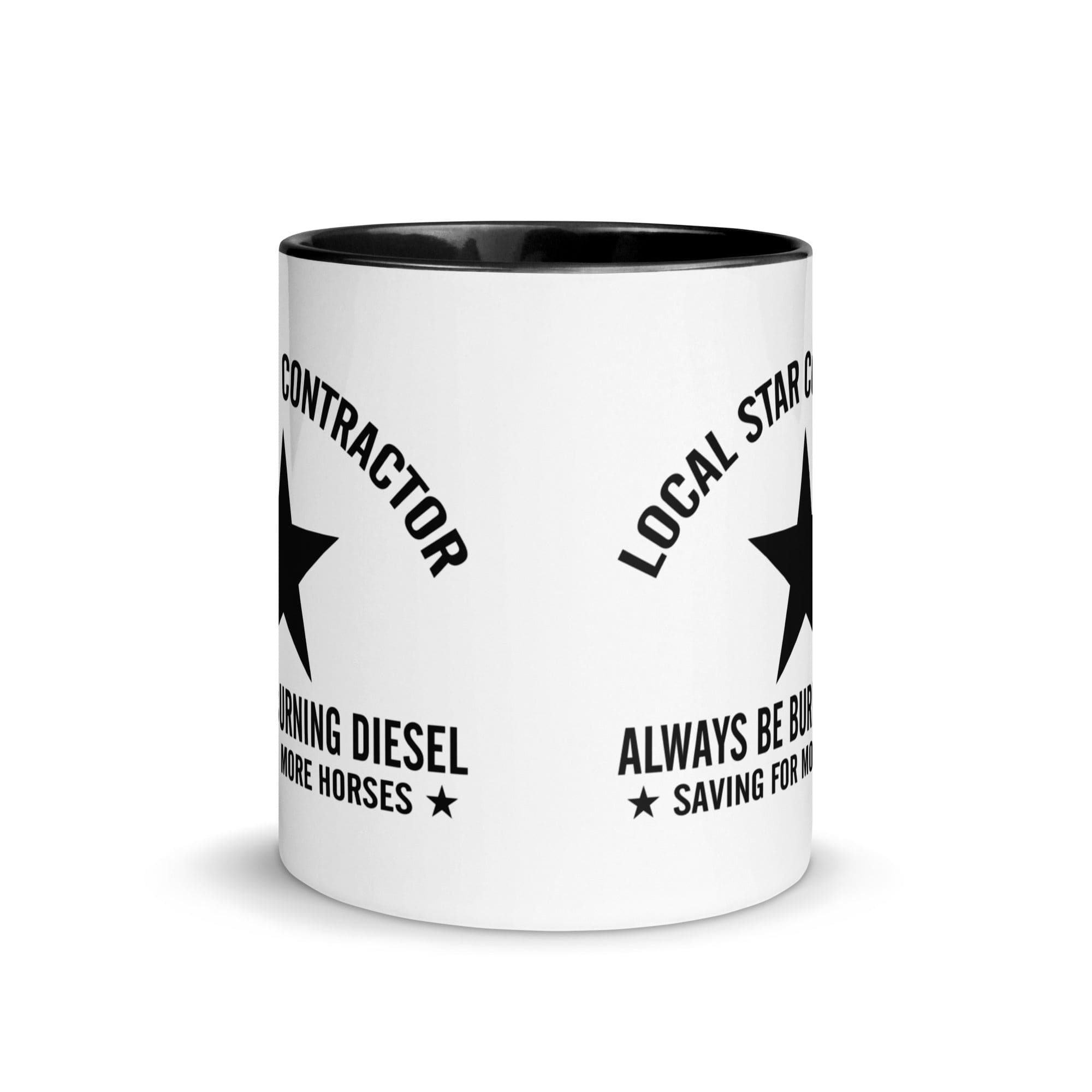 The Tractors Mugs Store Star Contractor Mug with Color Inside Quality Farmers Merch