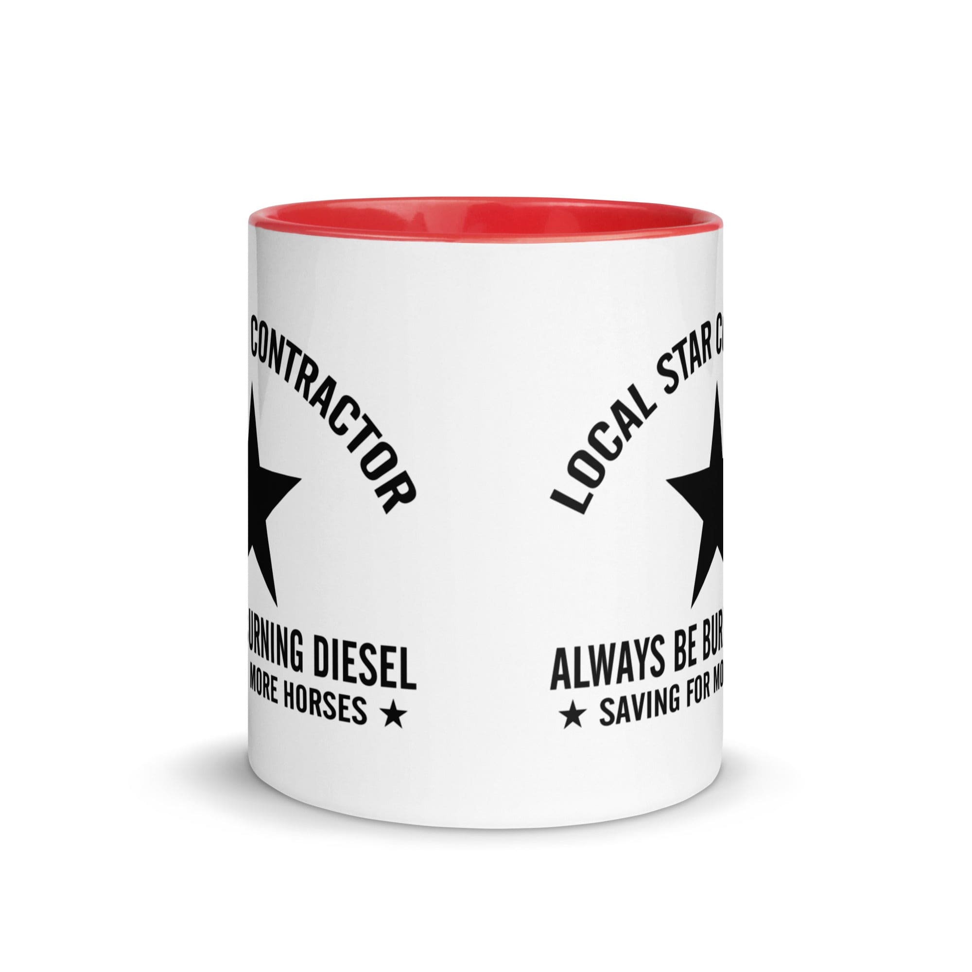 The Tractors Mugs Store Star Contractor Mug with Color Inside Quality Farmers Merch