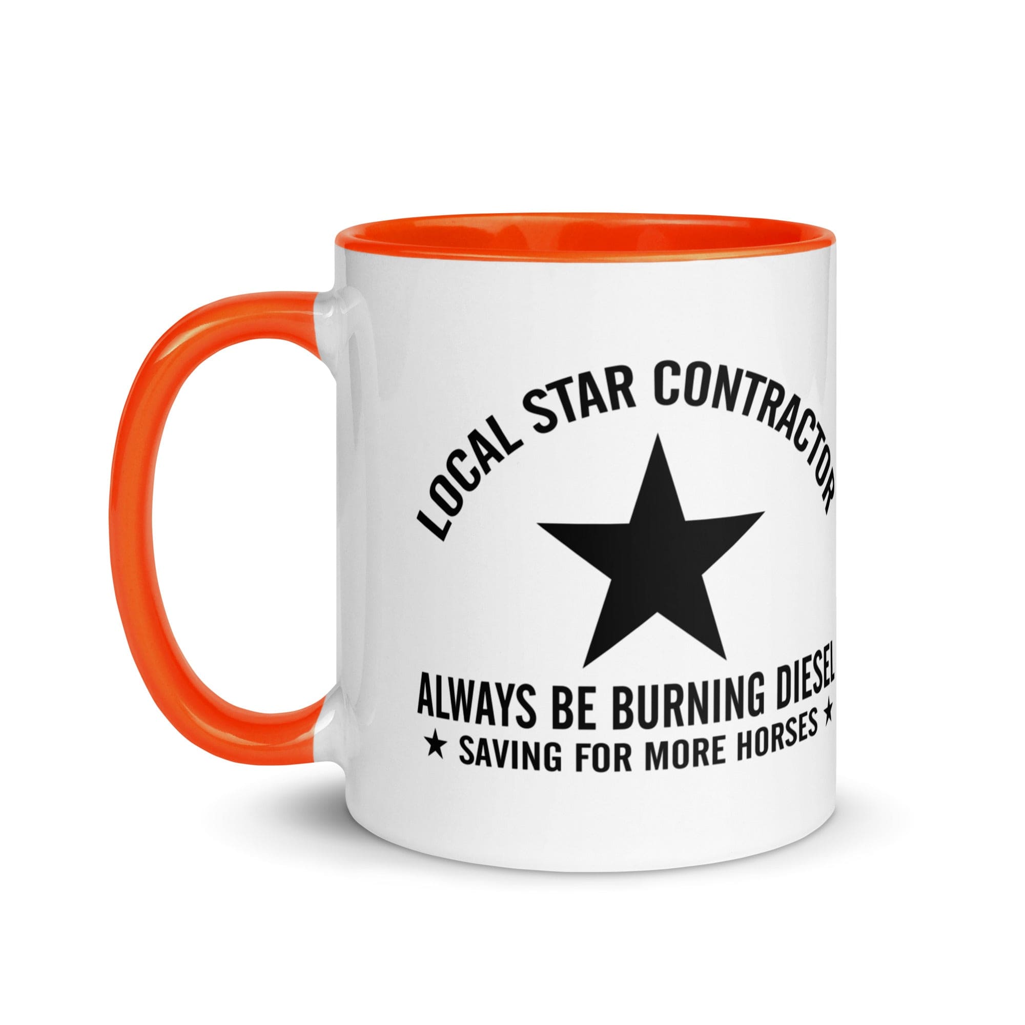 The Tractors Mugs Store Star Contractor Mug with Color Inside Quality Farmers Merch