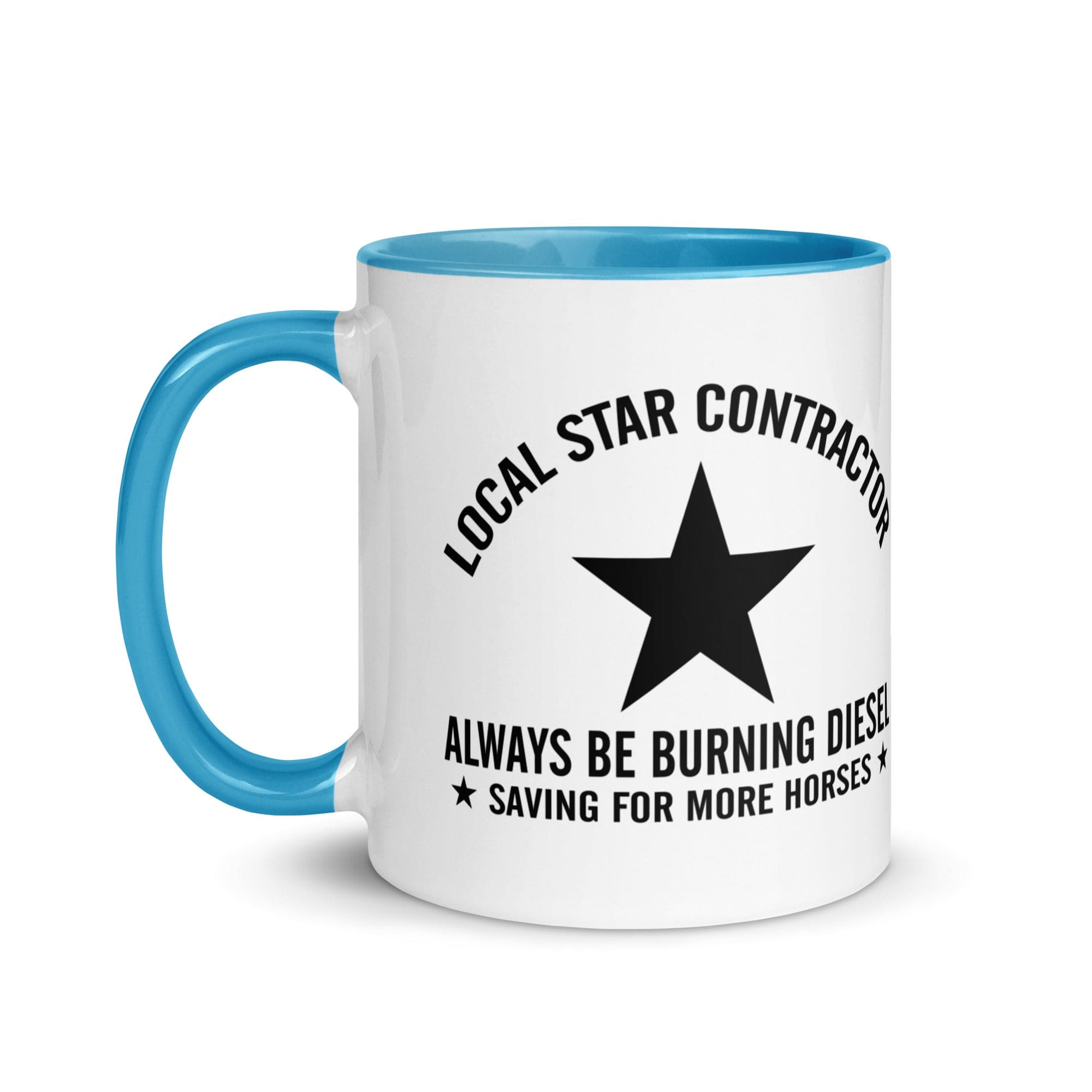 The Tractors Mugs Store Star Contractor Mug with Color Inside Quality Farmers Merch