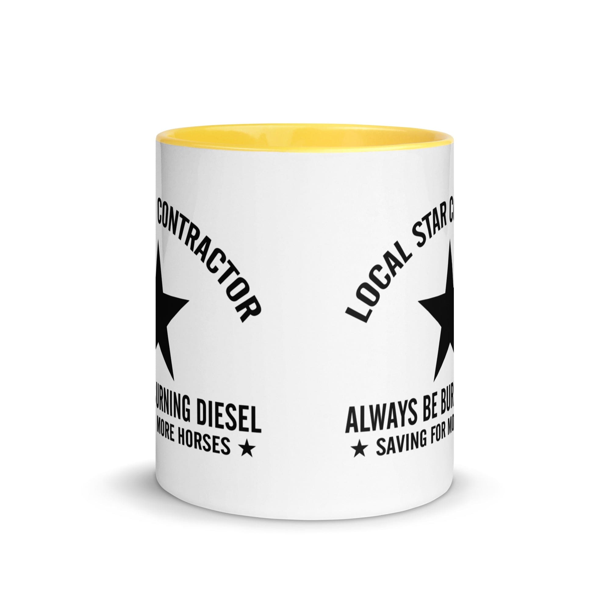The Tractors Mugs Store Star Contractor Mug with Color Inside Quality Farmers Merch