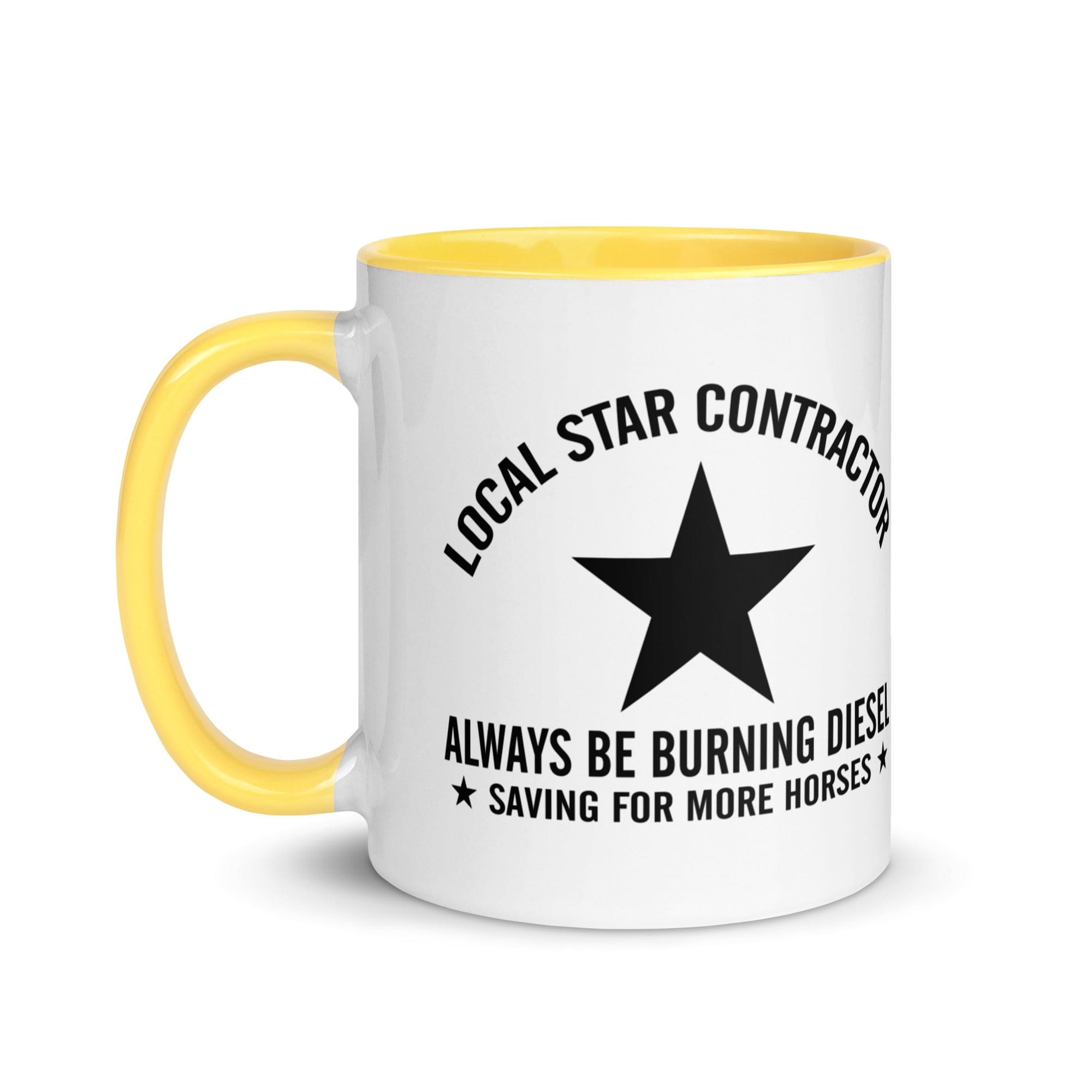 The Tractors Mugs Store Star Contractor Mug with Color Inside Quality Farmers Merch