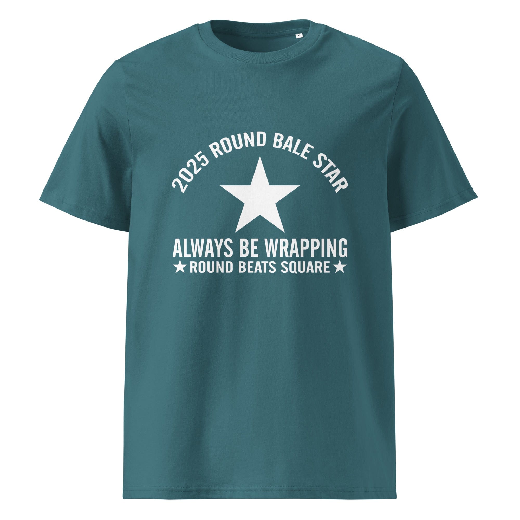 The Tractors Mugs Store Stargazer / S Round Bale Star Unisex organic cotton t-shirt Quality Farmers Merch