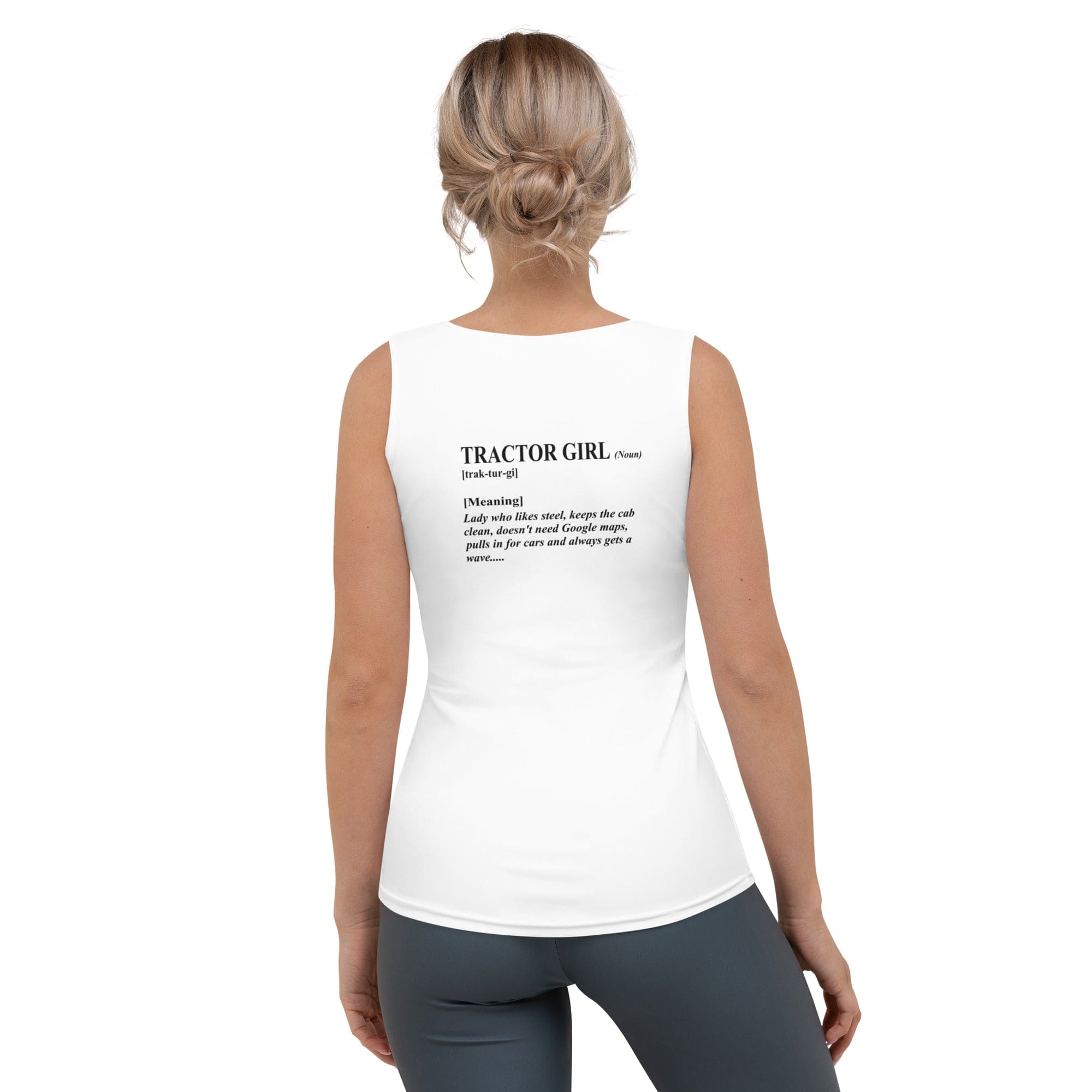 The Tractors Mugs Store Tractor Girl Cut & Sew Tank Top Quality Farmers Merch