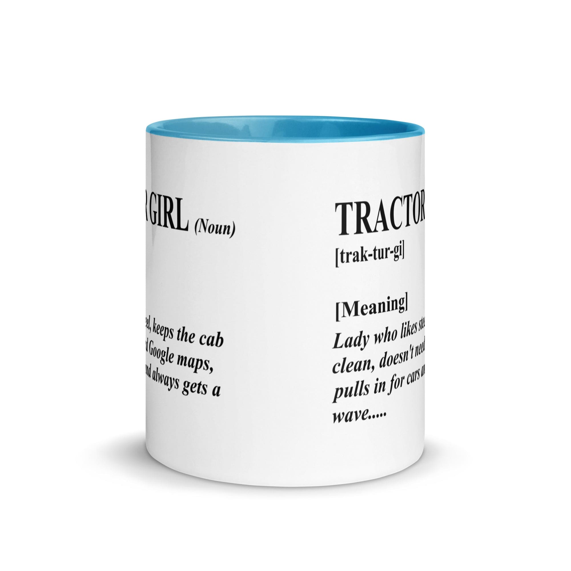 The Tractors Mugs Store Tractor Girl Mug with Color Inside Quality Farmers Merch