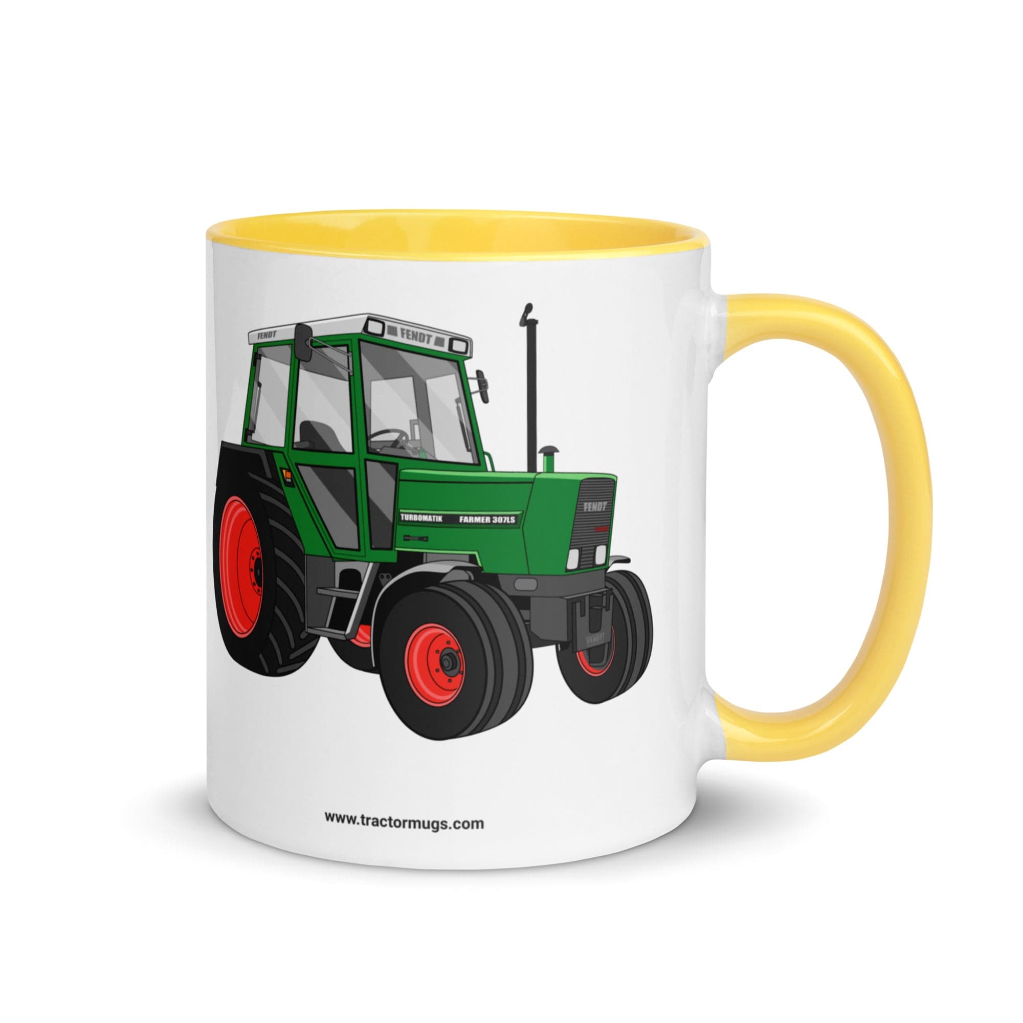The Tractors Mugs Store Yellow Fendt 307 LSA | Mug with Color Inside Quality Farmers Merch
