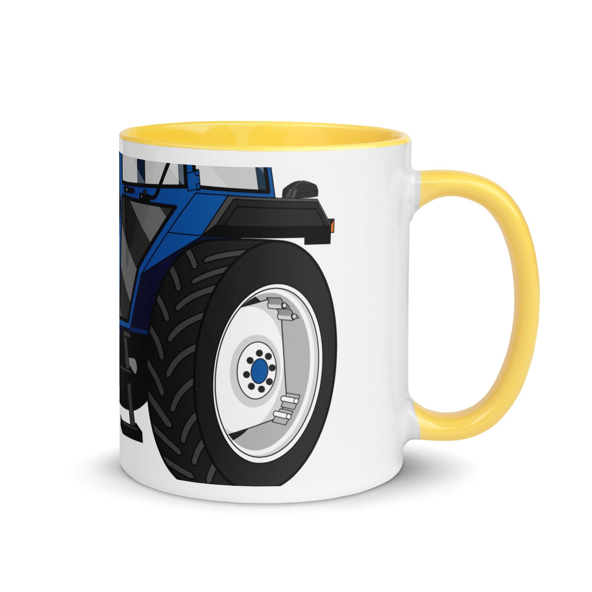 The Tractors Mugs Store Yellow Ford 4610 2WD 2.0 Mug with Color Inside Quality Farmers Merch