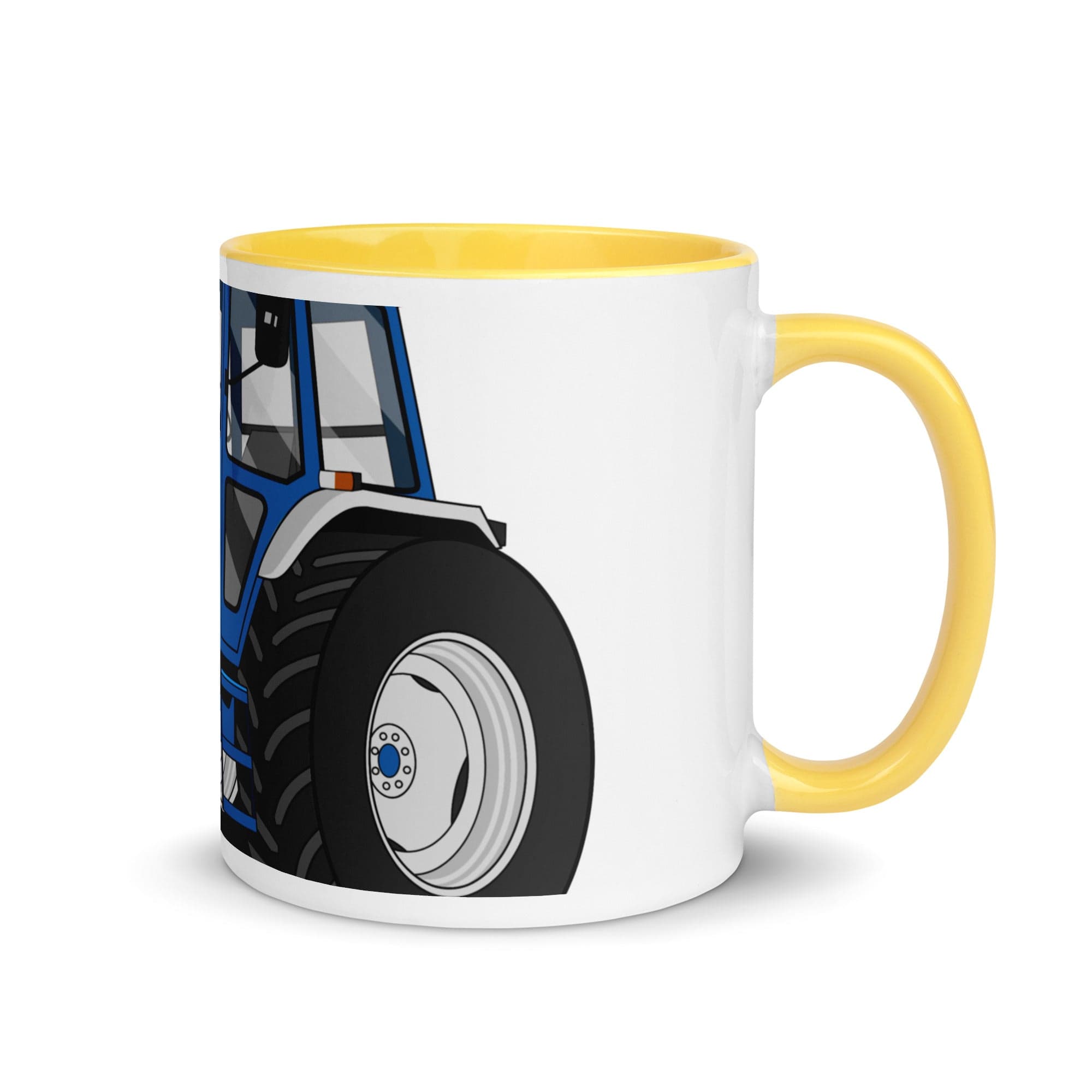 The Tractors Mugs Store Yellow Ford 8210 4WD 2.0 Mug with Color Inside Quality Farmers Merch