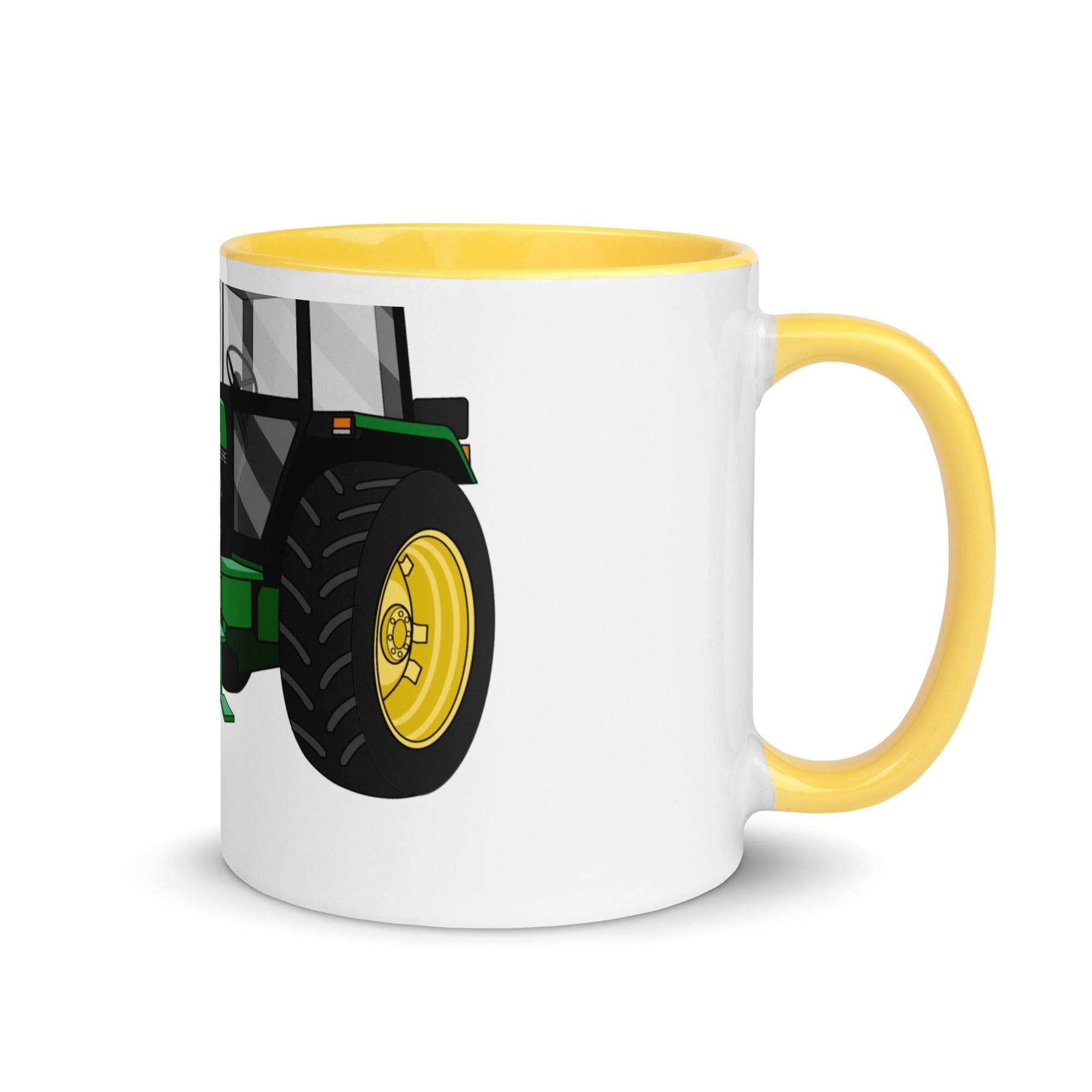 The Tractors Mugs Store Yellow John Deere 3050 2WD 2.0 Mug with Color Inside Quality Farmers Merch