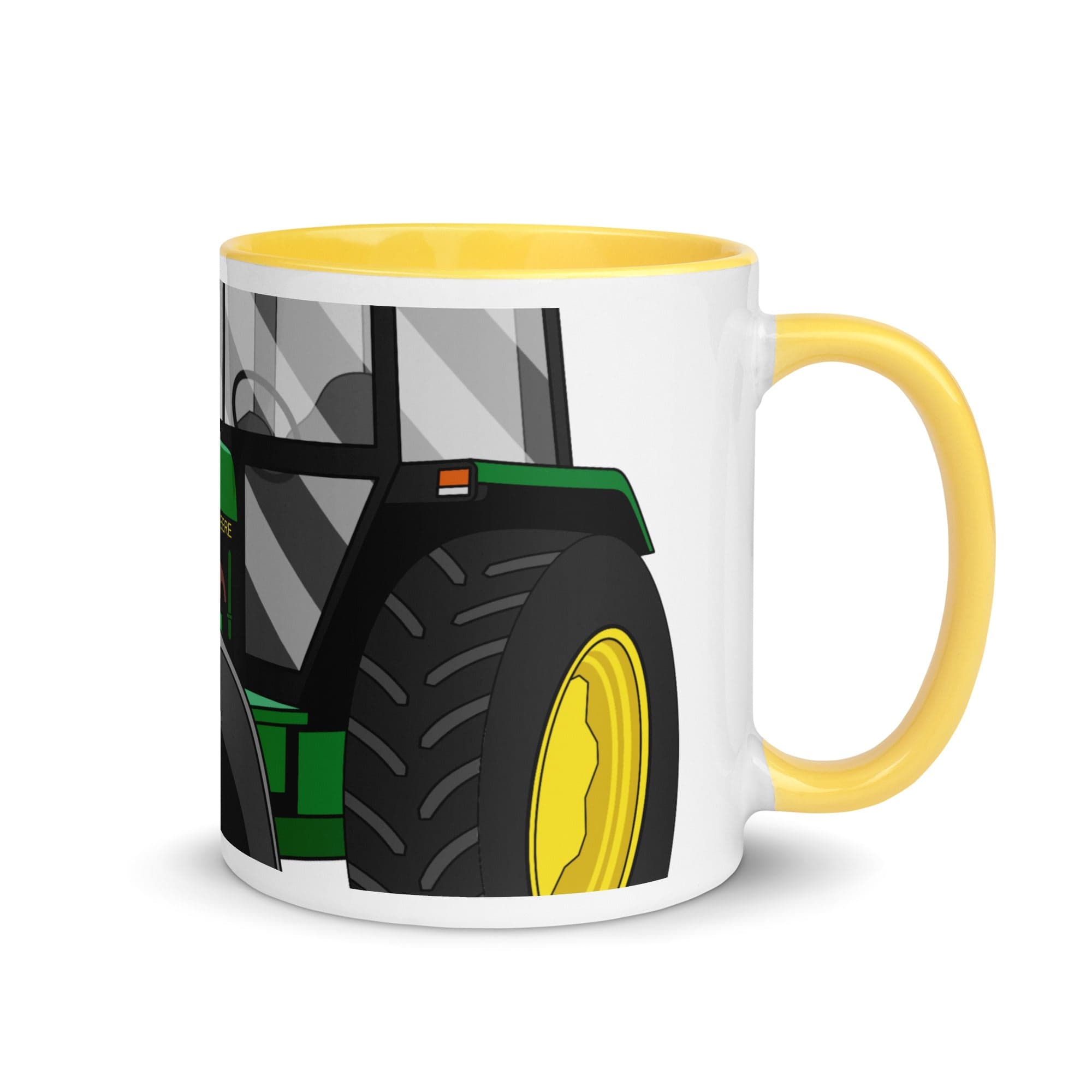 The Tractors Mugs Store Yellow John Deere 3350 4WD 2.0 Mug with Color Inside Quality Farmers Merch