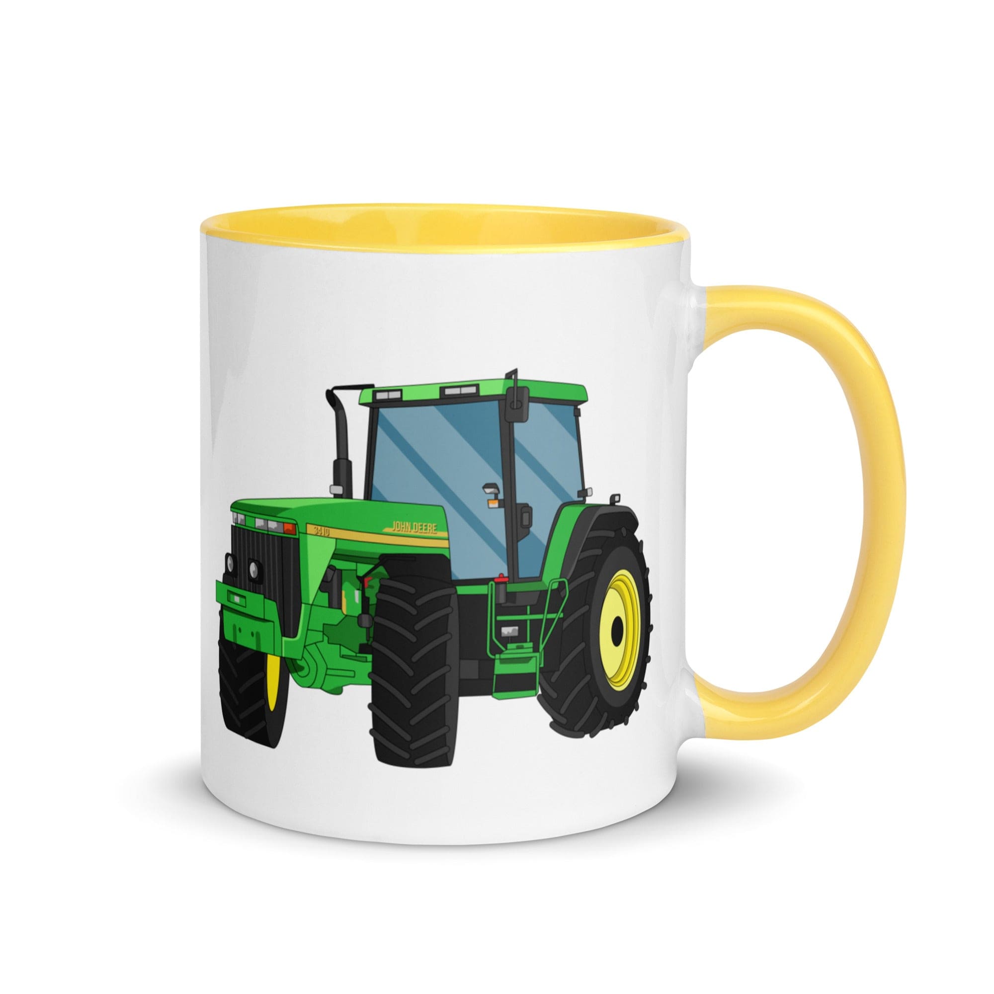The Tractors Mugs Store Yellow John Deere 3410 Mug with Color Inside Quality Farmers Merch