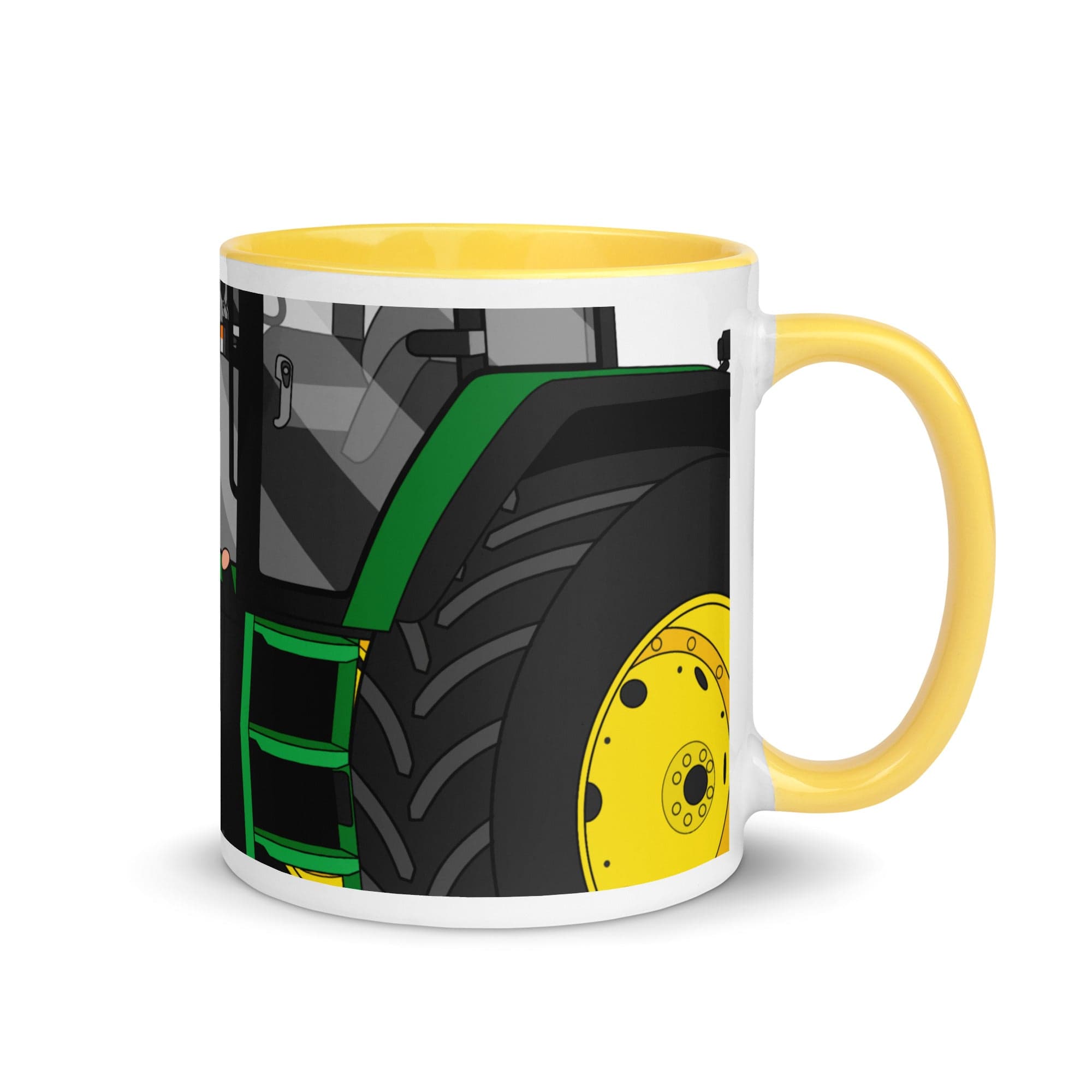 The Tractors Mugs Store Yellow John Deere 7810 2.0 Mug with Color Inside Quality Farmers Merch