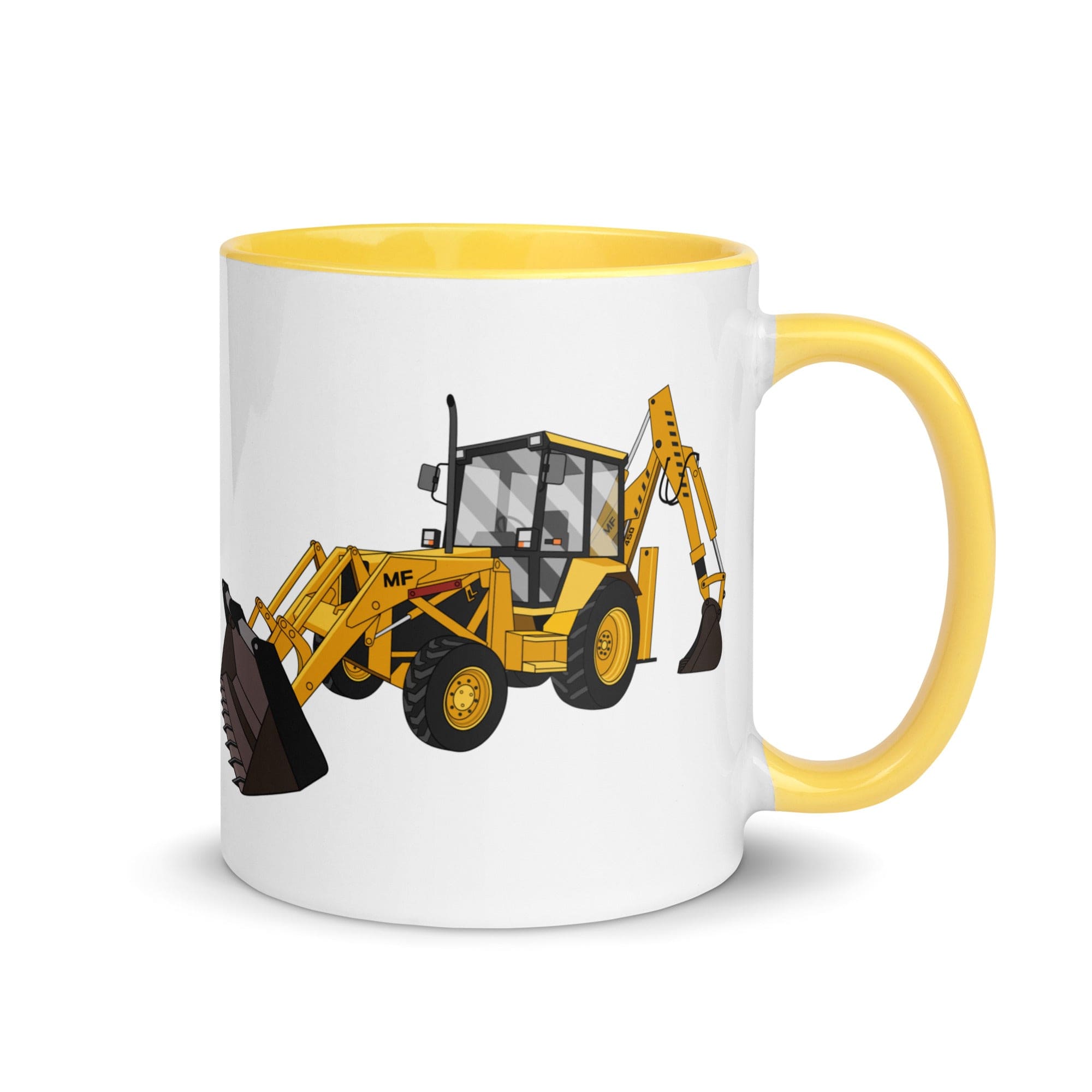 The Tractors Mugs Store Yellow Massey 50HX Mug with Color Inside Quality Farmers Merch