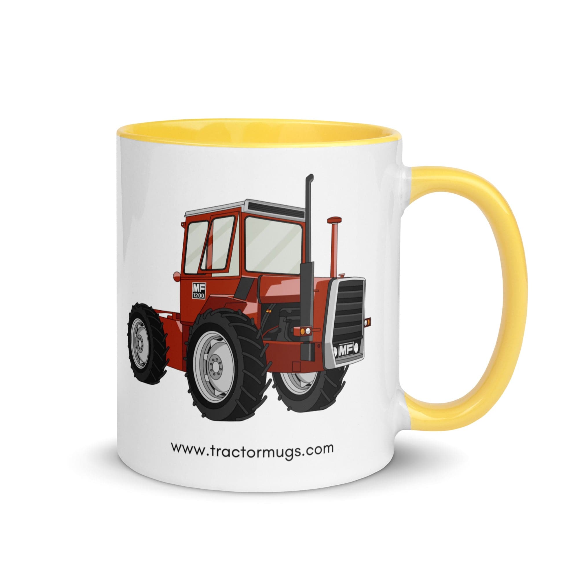 The Tractors Mugs Store Yellow Massey Ferguson 1200 | Mug with Color Inside Quality Farmers Merch