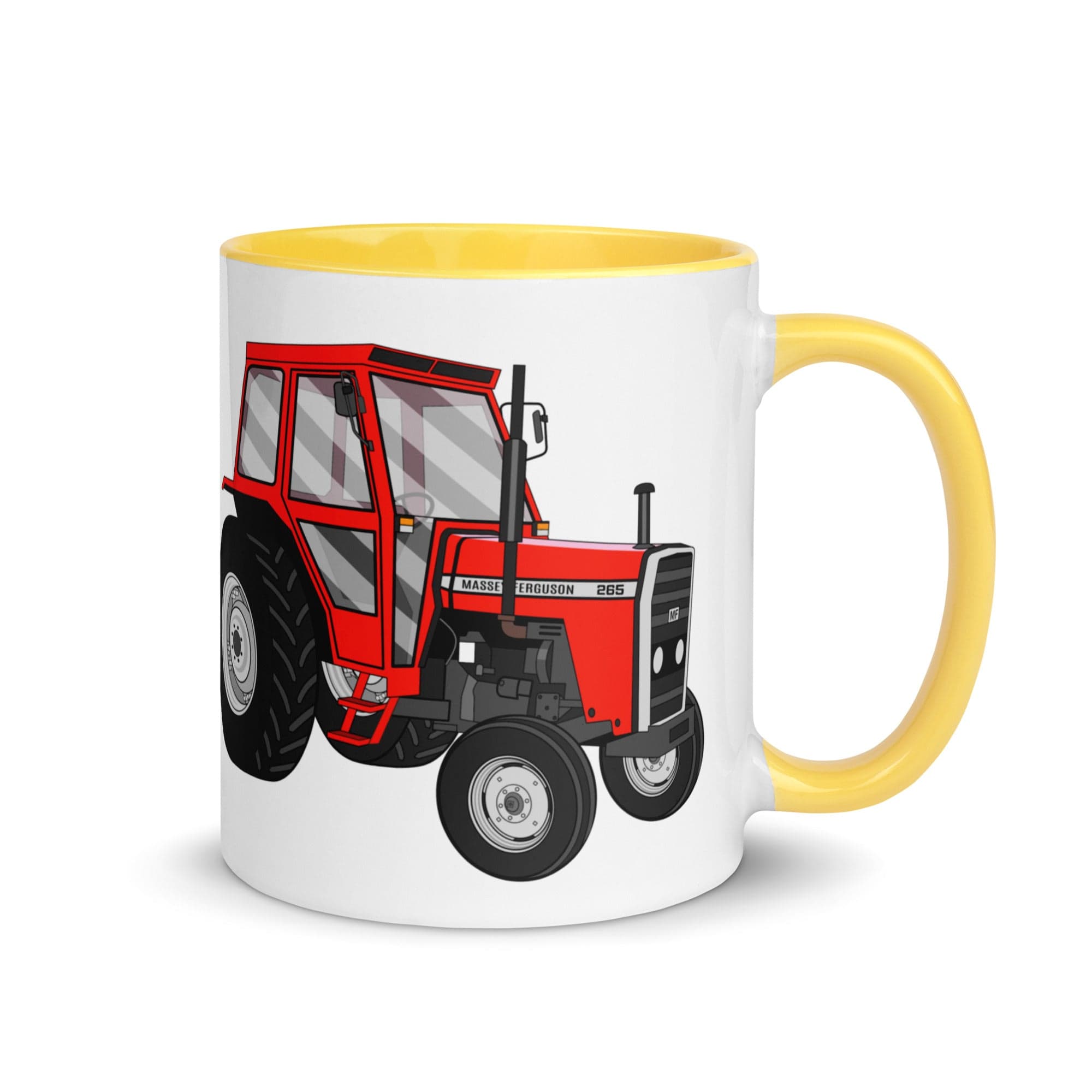 The Tractors Mugs Store Yellow Massey Ferguson 265 Mug with Color Inside Quality Farmers Merch