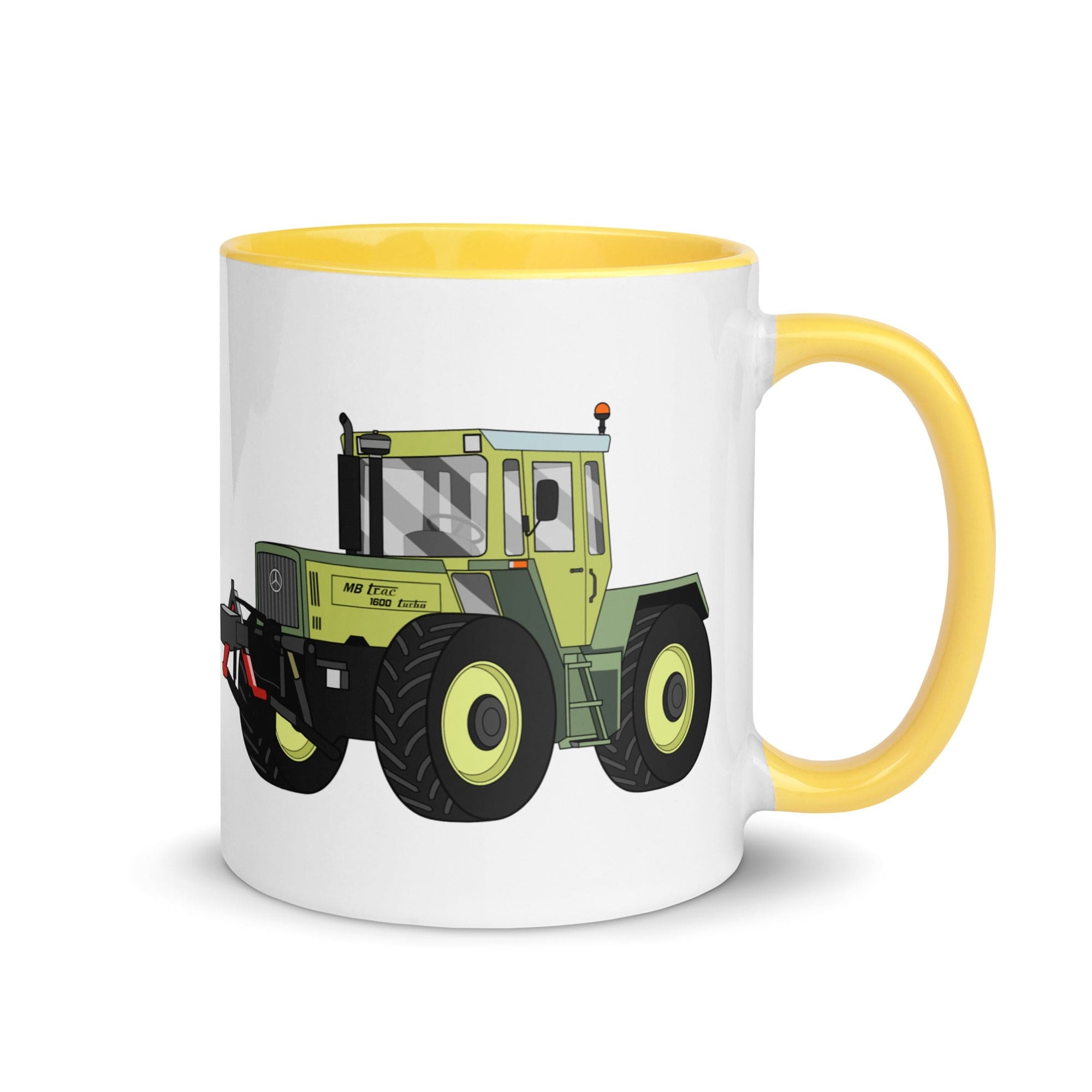 The Tractors Mugs Store Yellow MB Trac 1300 Mug with Color Inside Quality Farmers Merch