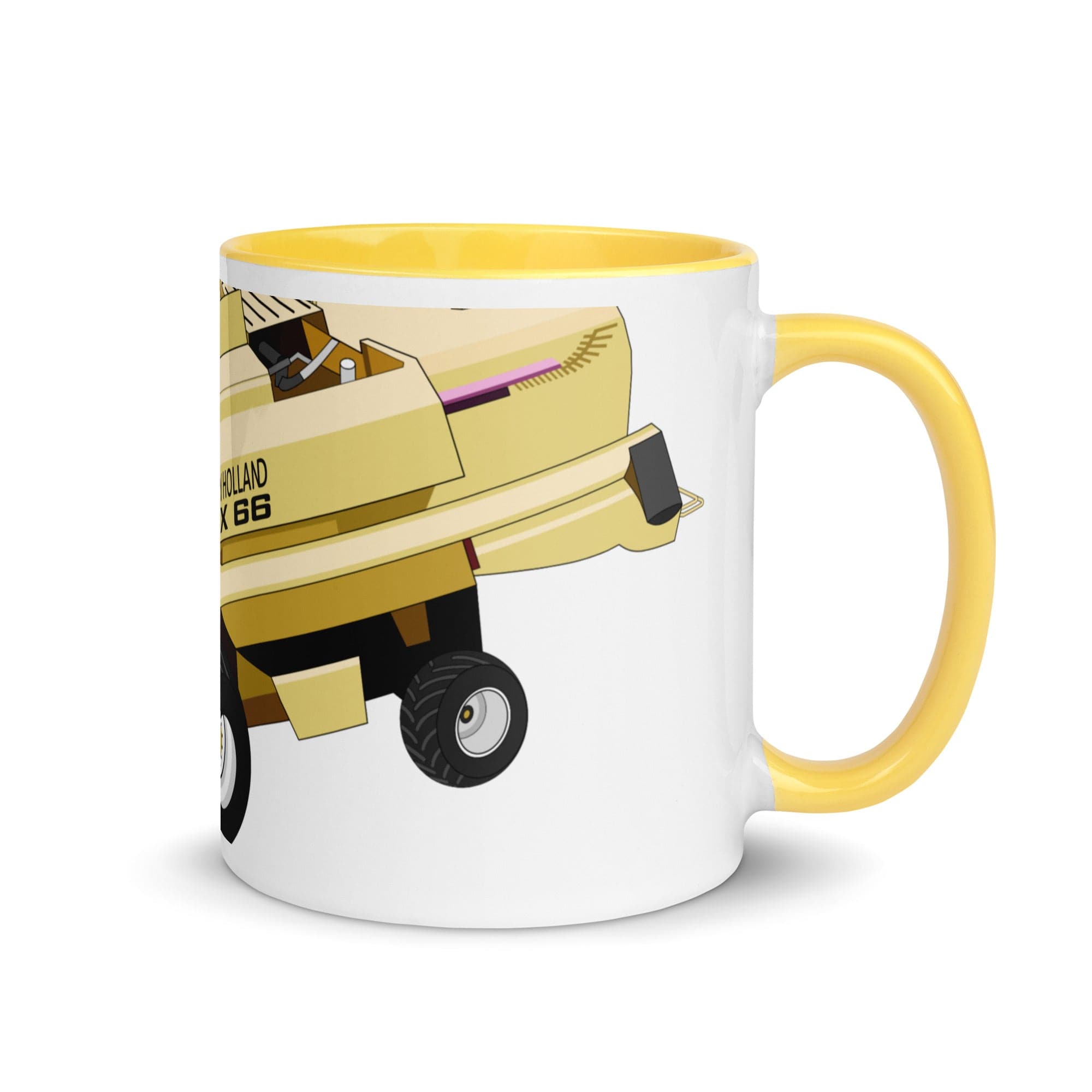 The Tractors Mugs Store Yellow New Holland TX 66 Combine Harvester 2.0 Mug with Color Inside Quality Farmers Merch
