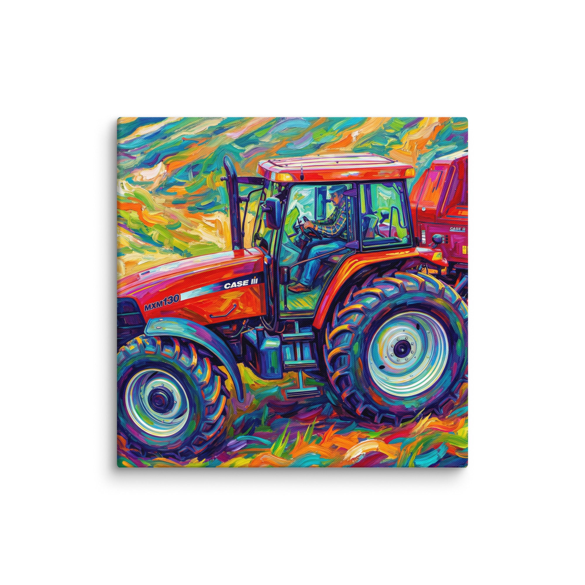 Case 26″×26″ CASE MX 130 | Splash Art Canvas Quality Farmers Merch