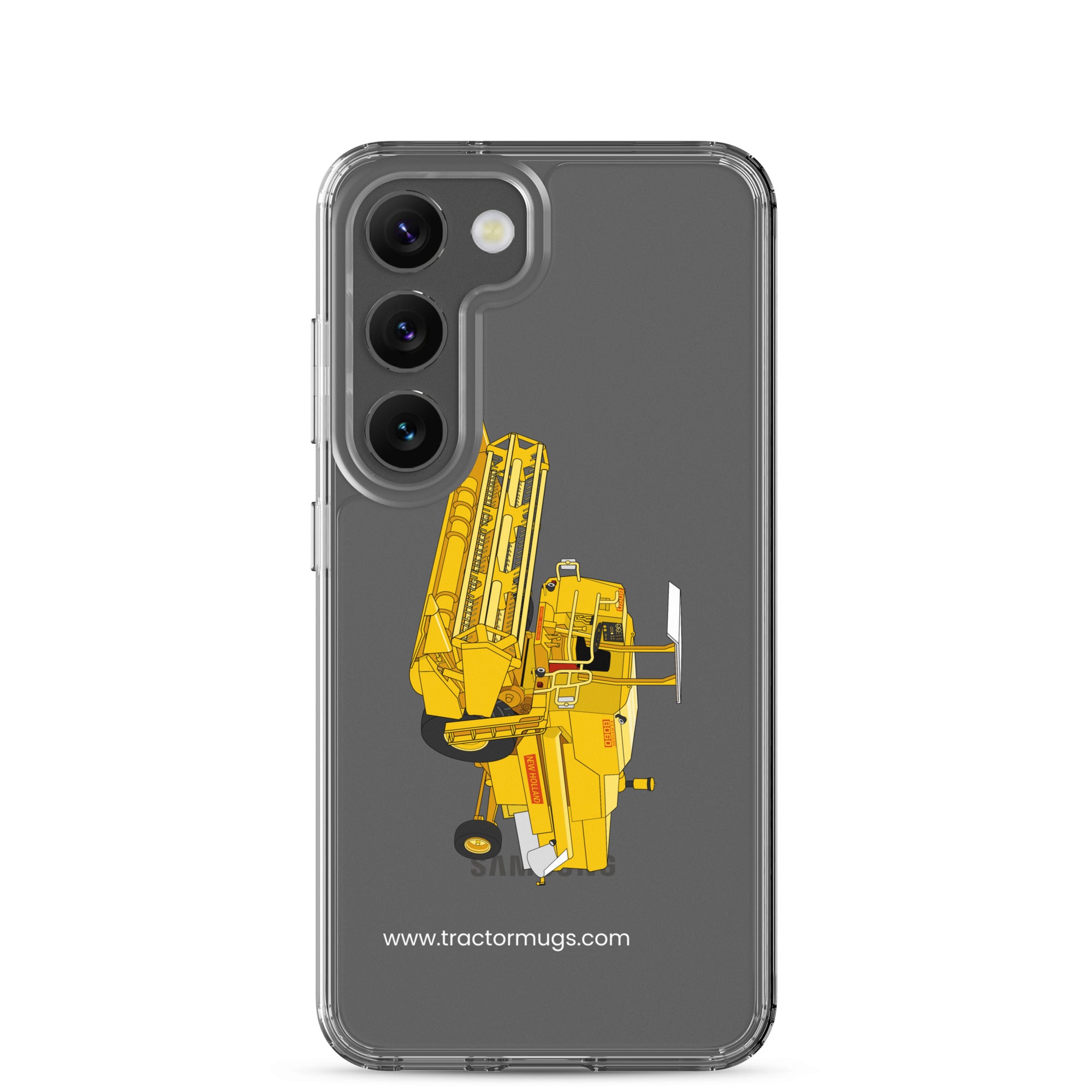 Clayson Clear Case for Samsung® Samsung Galaxy S23 Clayson 8060 Combine Harvester | Clear Case for Samsung® Quality Farmers Merch