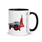 farmodelsuk Black JCB Major Loader Mug with Color Inside Quality Farmers Merch