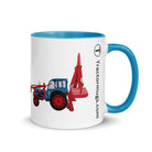 farmodelsuk Blue JCB Major Loader Mug with Color Inside Quality Farmers Merch