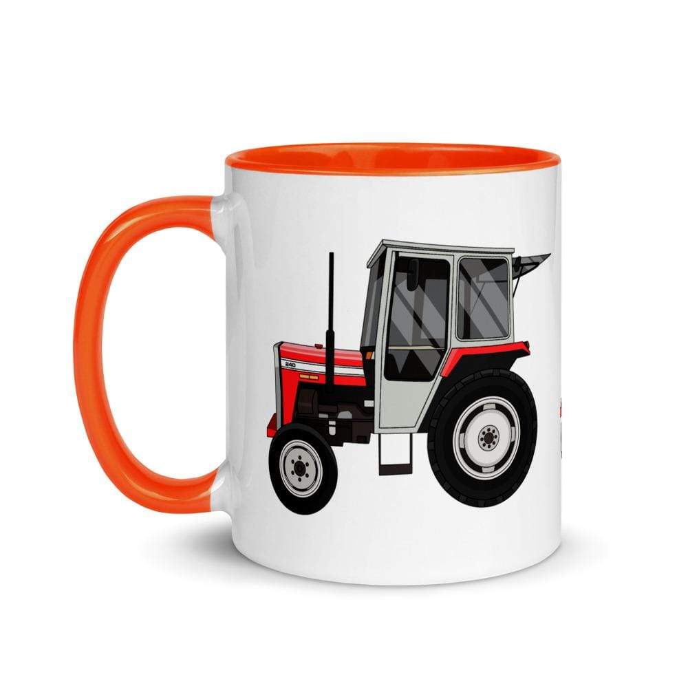 farmodelsuk Massey Ferguson 240 Mug with Color Inside Quality Farmers Merch