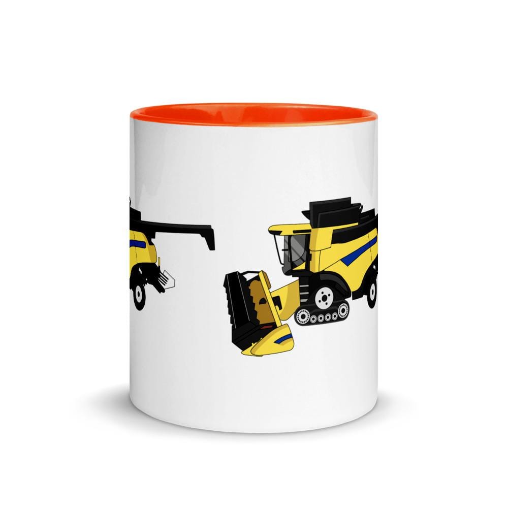 farmodelsuk New Holland CR Combine Mug with Color Inside Quality Farmers Merch