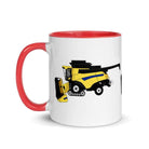 farmodelsuk New Holland CR Combine Mug with Color Inside Quality Farmers Merch