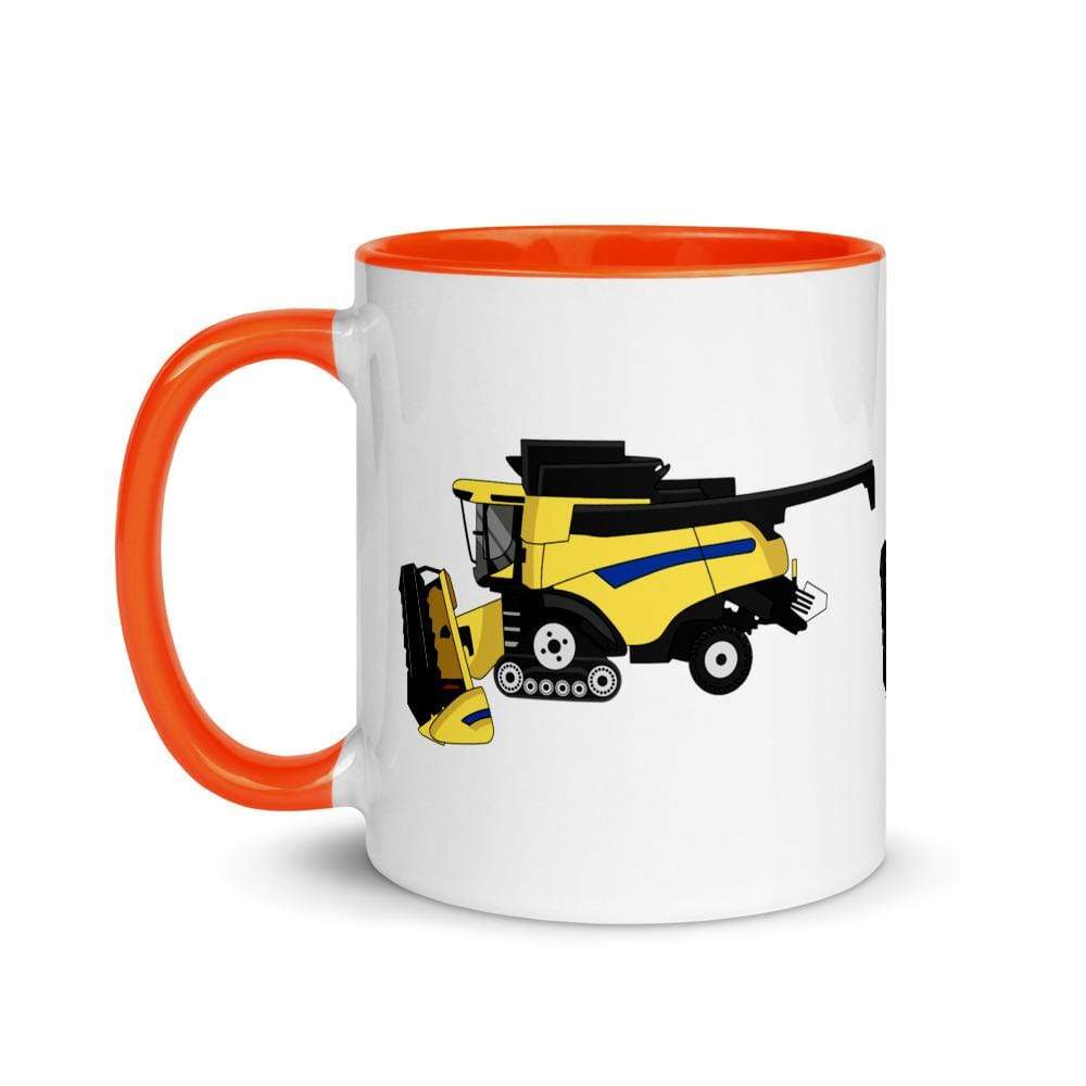 farmodelsuk New Holland CR Combine Mug with Color Inside Quality Farmers Merch