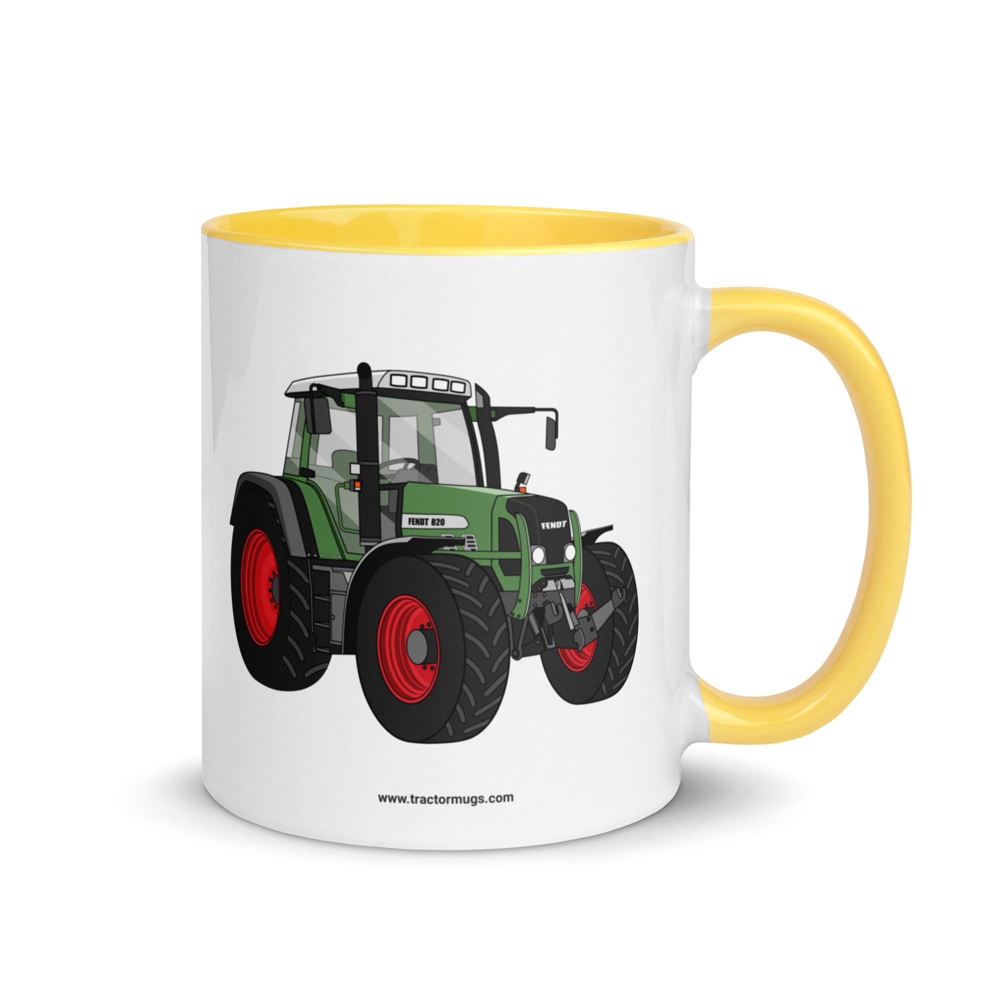 Fendt Yellow / 11 oz Fendt 820 VArio TMS | Mug with Color Inside Quality Farmers Merch