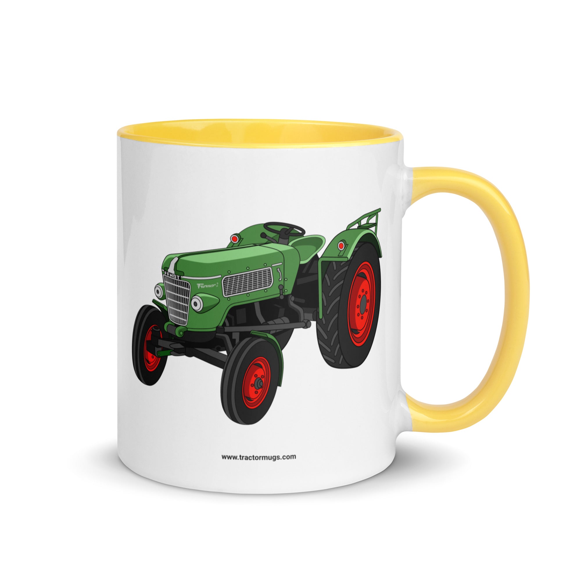 Fendt Yellow / 11 oz Fendt Farmer 2 (1960) | Mug with Color Inside Quality Farmers Merch