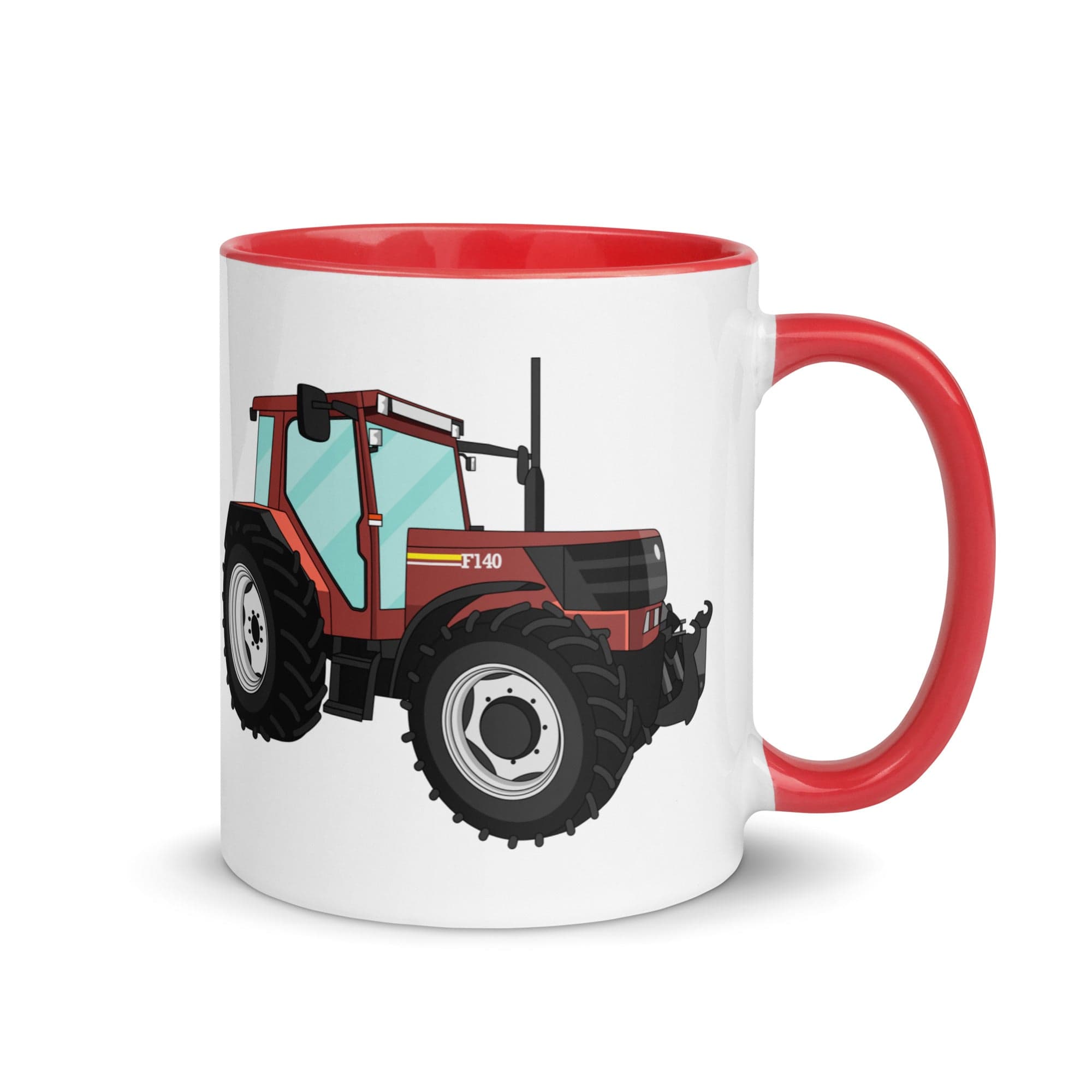 Fiat Mug with Color Inside Red FIAT F140 Turbo | Mug with Color Inside Quality Farmers Merch