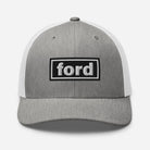 Ford Heather Grey/White Oasis Style Retro Ford | Trucker Cap Quality Farmers Merch