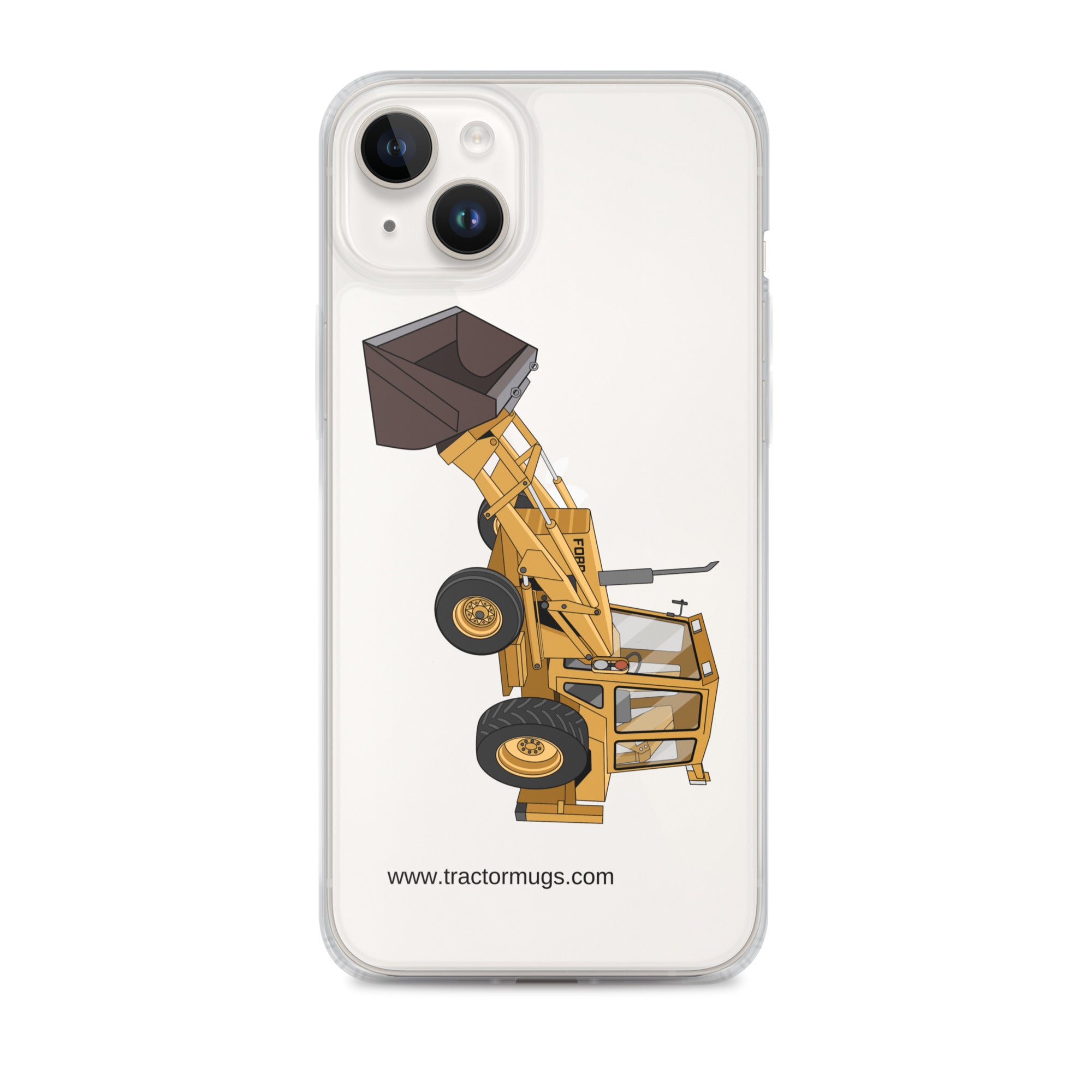 Ford iPhone 14 Plus Ford 550 Backhoe | Clear Case for iPhone® Quality Farmers Merch