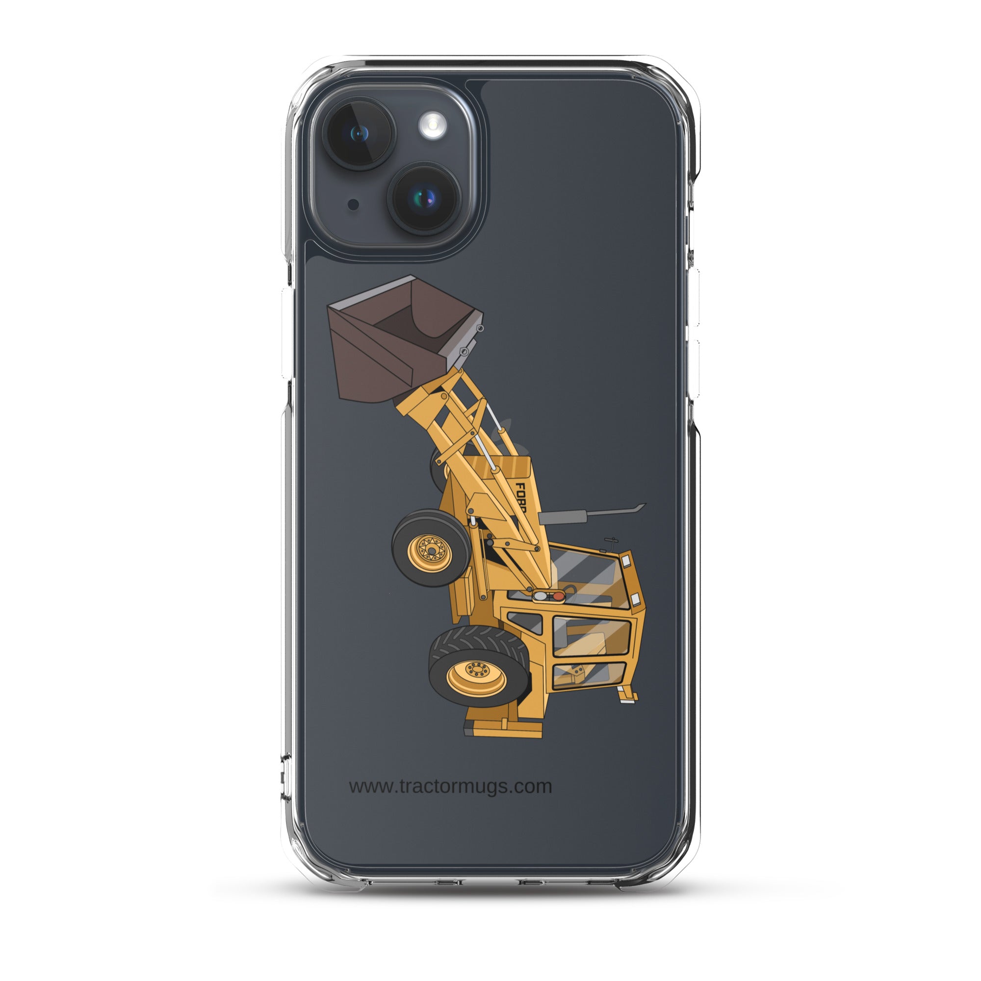 Ford iPhone 15 Plus Ford 550 Backhoe | Clear Case for iPhone® Quality Farmers Merch