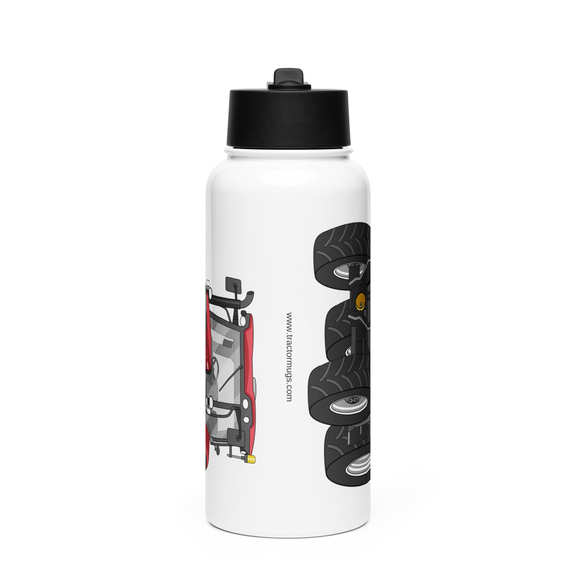IH Case IH Maxxum 145 | Stainless steel water bottle with a straw lid Quality Farmers Merch