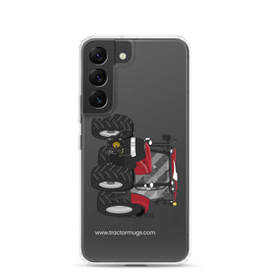 IH Clear Case for Samsung® Samsung Galaxy S22 Case IH Maxxum 150 Activedrive 8 | Clear Case for Samsung® Quality Farmers Merch