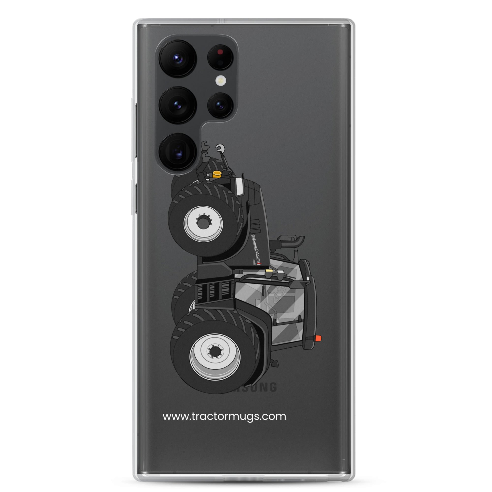 IH Clear Case for Samsung® Samsung Galaxy S22 Ultra Case IH 195 CVX Black | Clear Case for Samsung® Quality Farmers Merch