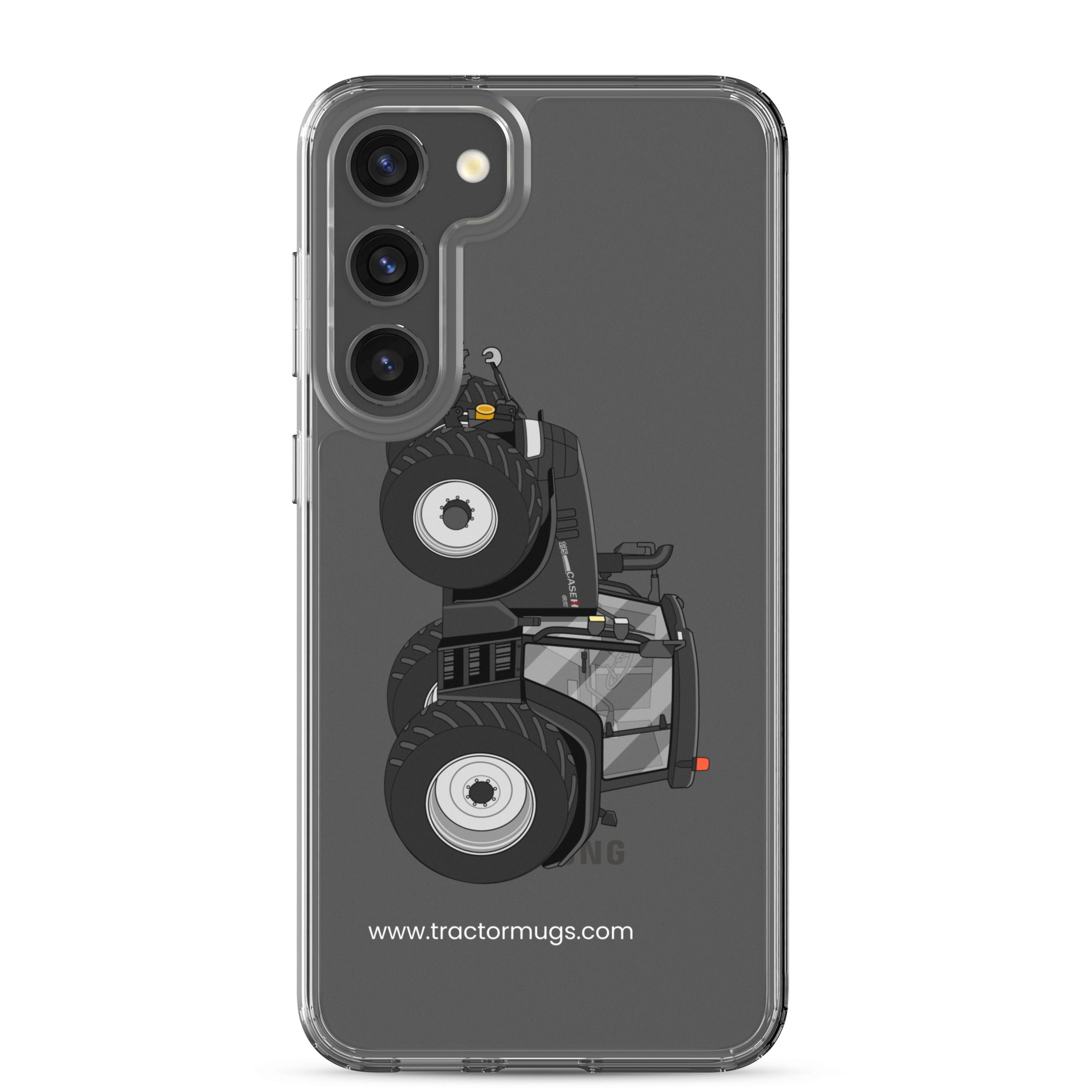 IH Clear Case for Samsung® Samsung Galaxy S23 Plus Case IH 195 CVX Black | Clear Case for Samsung® Quality Farmers Merch