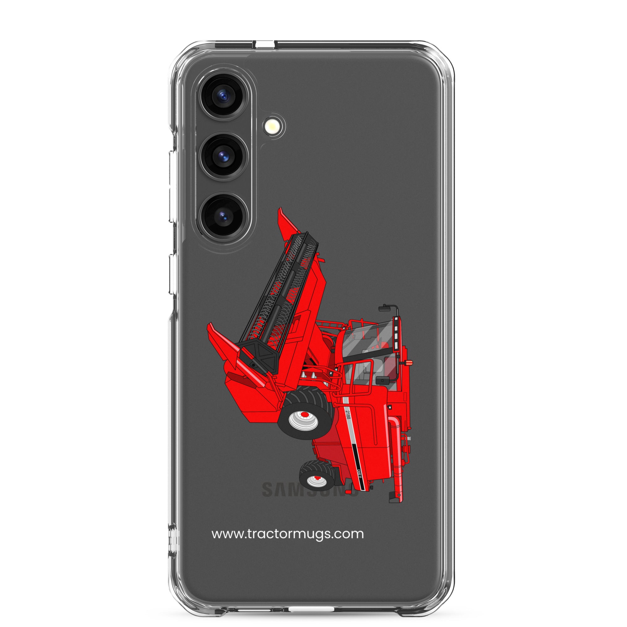 IH Clear Case for Samsung® Samsung Galaxy S24 Plus Case IH Axial Flow 2188 Harvester | Clear Case for Samsung® Quality Farmers Merch