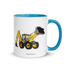 JCB Blue / 11 oz JCB 5CX Backhoe | Mug with Color Inside Quality Farmers Merch