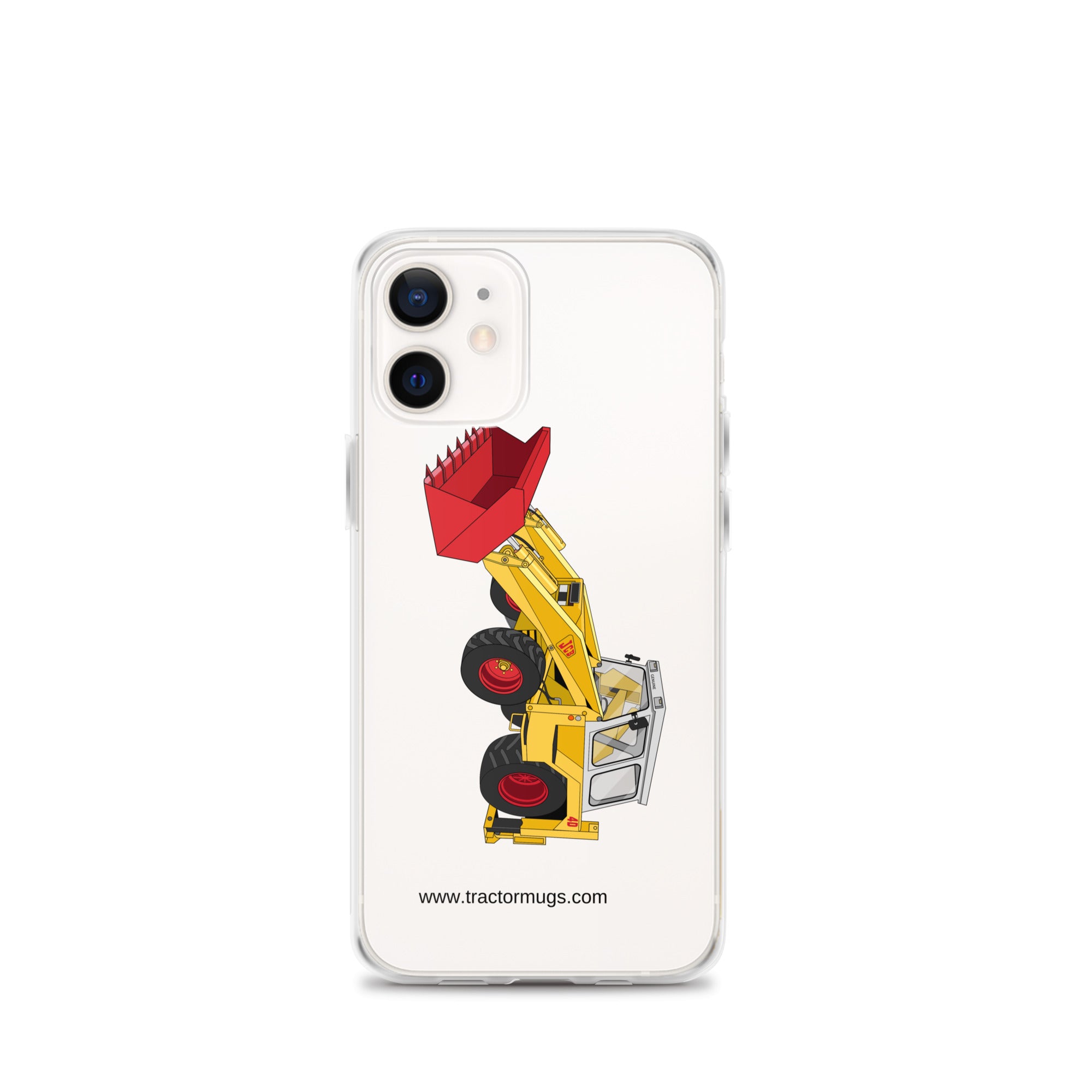 JCB Clear Case for iPhone® iPhone 12 mini JCB 4D Backhoe | Clear Case for iPhone® Quality Farmers Merch
