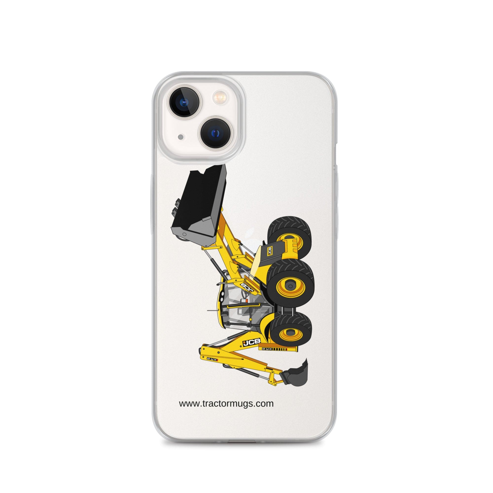 JCB Clear Case for iPhone® iPhone 13 JCB 5CX Backhoe | Clear Case for iPhone® Quality Farmers Merch