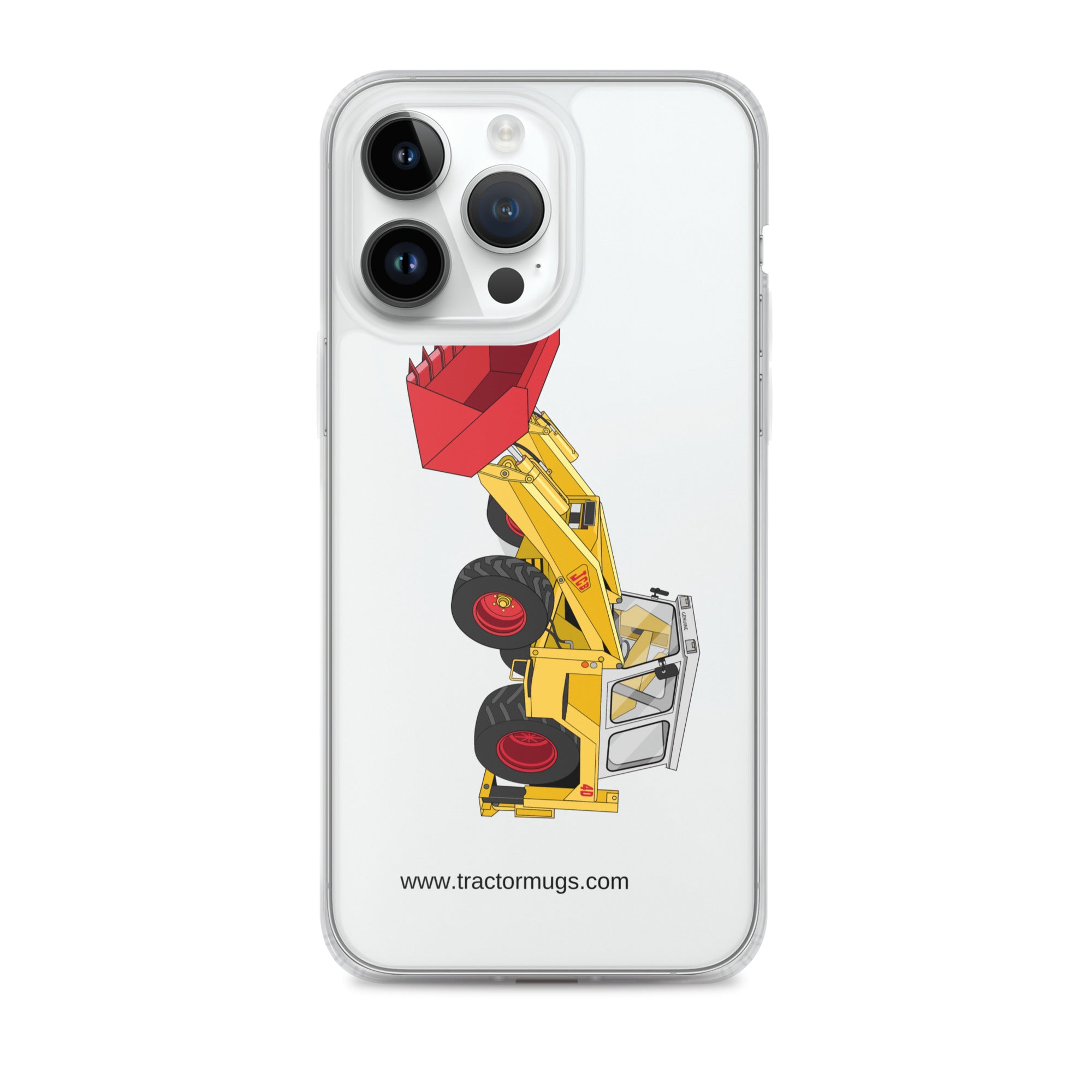 JCB Clear Case for iPhone® iPhone 14 Pro Max JCB 4D Backhoe | Clear Case for iPhone® Quality Farmers Merch