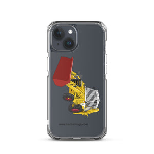 JCB Clear Case for iPhone® iPhone 15 JCB 3CX White Cabin 2WD | Clear Case for iPhone® Quality Farmers Merch
