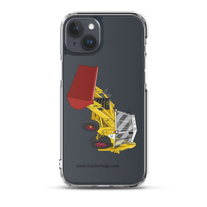 JCB Clear Case for iPhone® iPhone 15 Plus JCB 3CX White Cabin 2WD | Clear Case for iPhone® Quality Farmers Merch