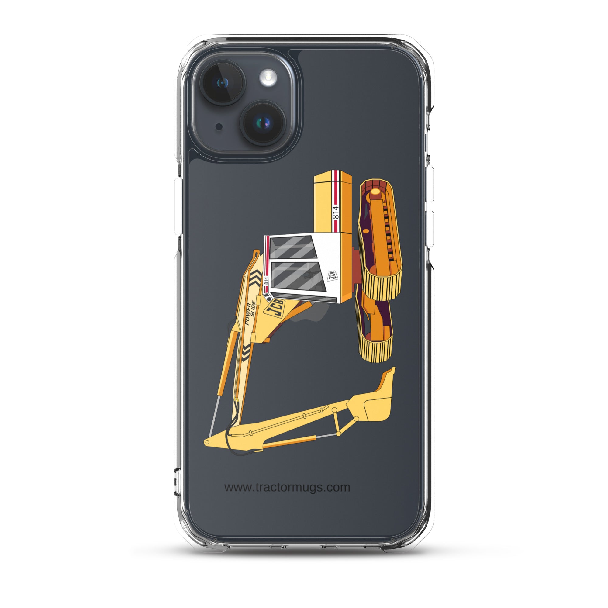 JCB Clear Case for iPhone® iPhone 15 Plus JCB 814 Super | Clear Case for iPhone® Quality Farmers Merch