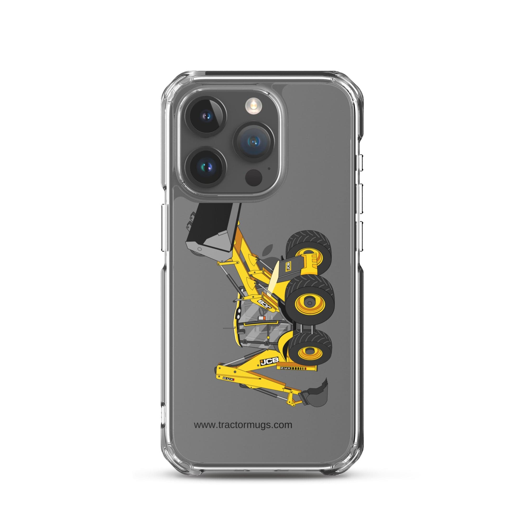 JCB Clear Case for iPhone® iPhone 15 Pro JCB 5CX Backhoe | Clear Case for iPhone® Quality Farmers Merch