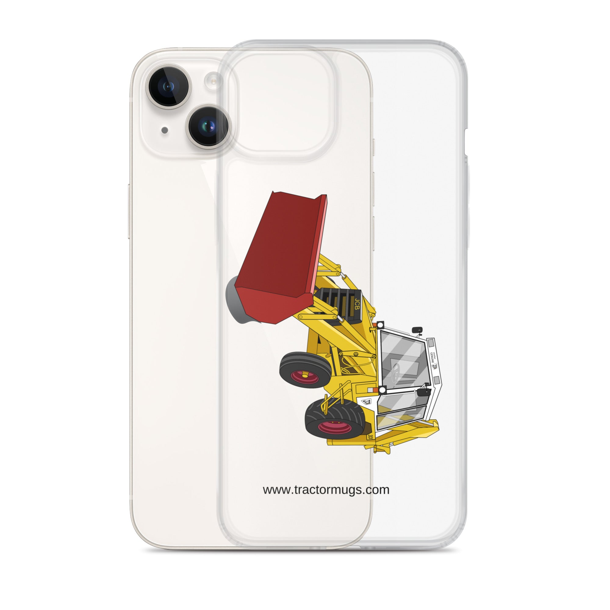 JCB Clear Case for iPhone® JCB 3CX White Cabin 2WD | Clear Case for iPhone® Quality Farmers Merch