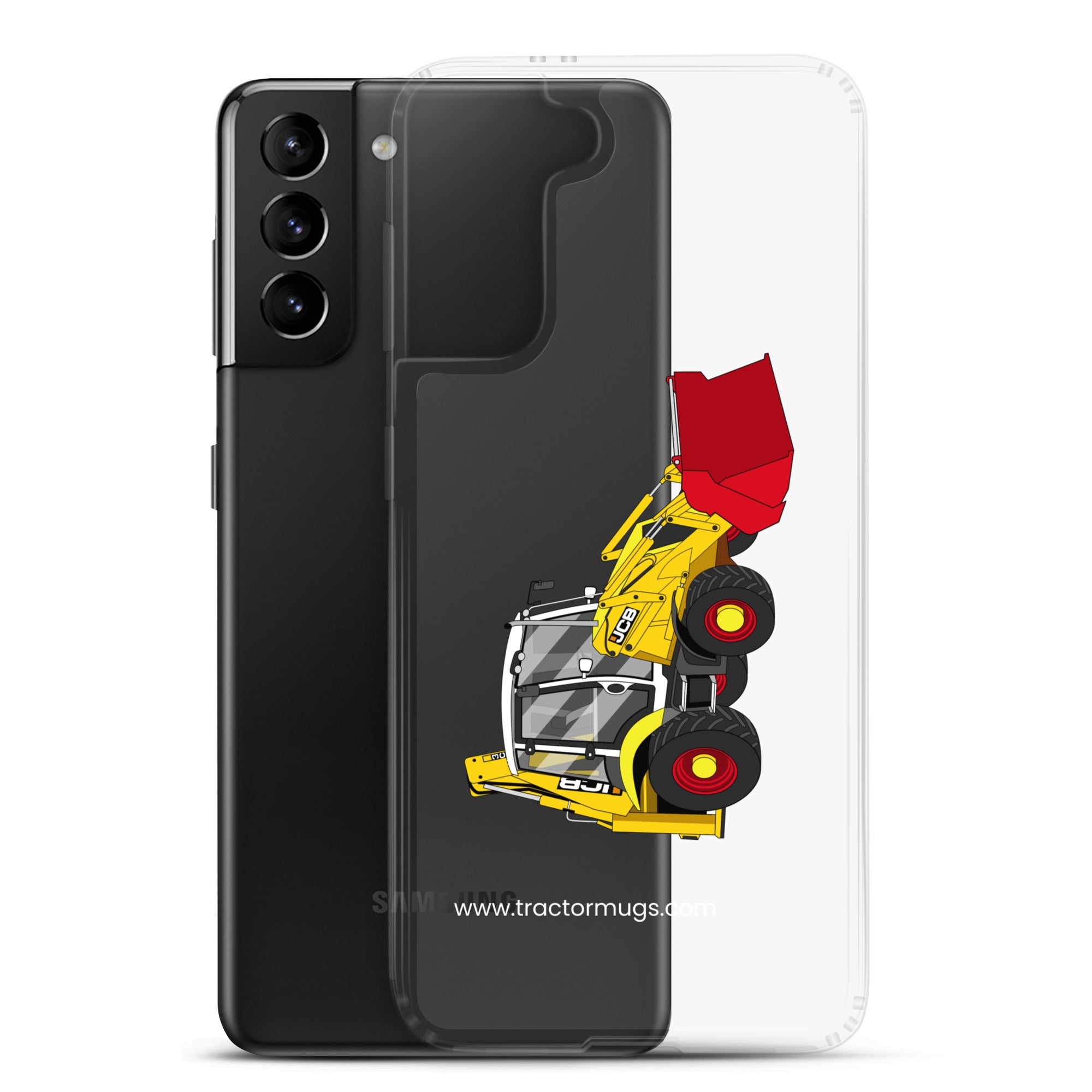 JCB Clear Case for Samsung® JCB 3CX 70th Anniversary Edition | Clear Case for Samsung® Quality Farmers Merch